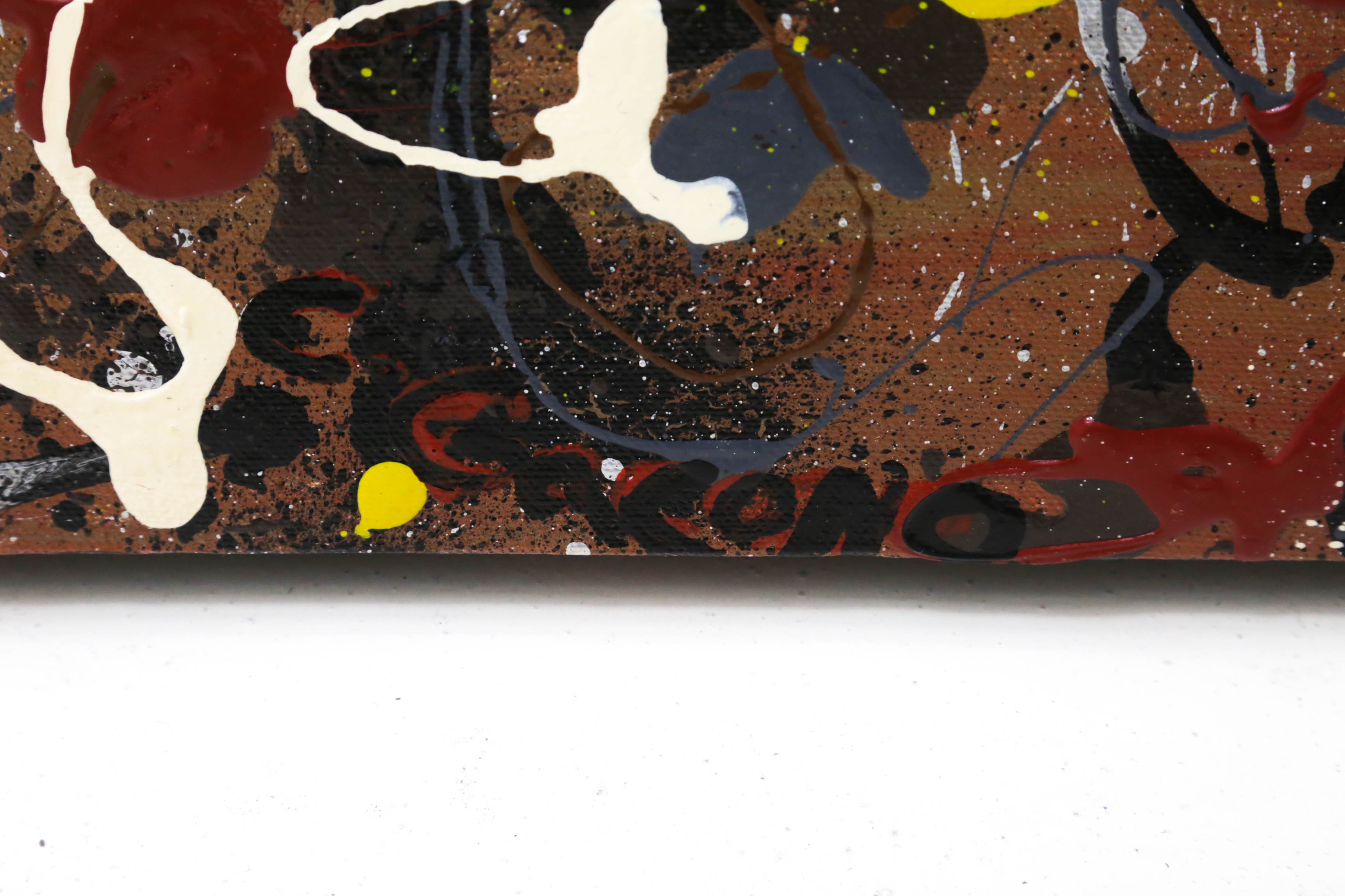 Carl Cacono Oil Painting of Abstract Composition