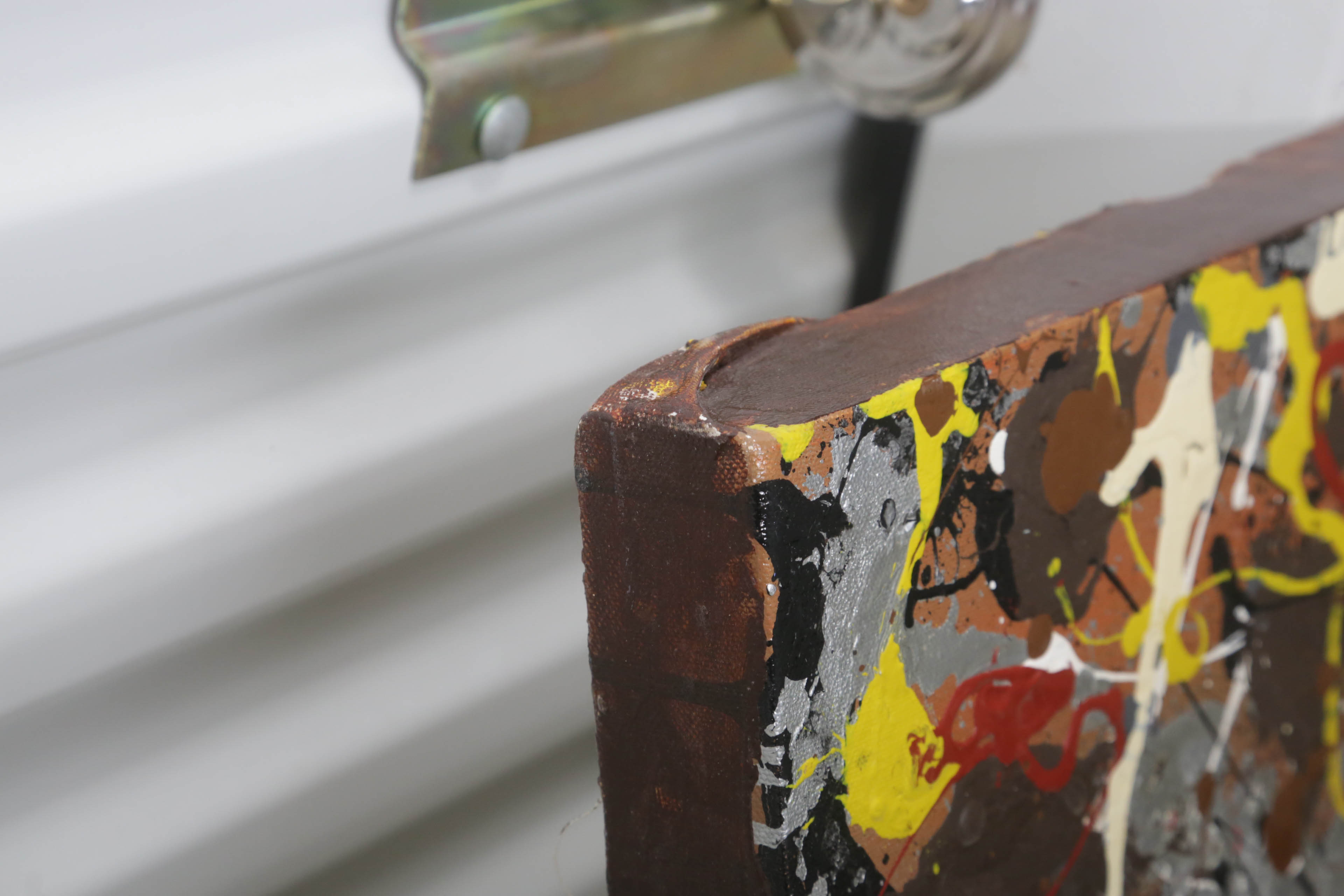 Carl Cacono Oil Painting of Abstract Composition