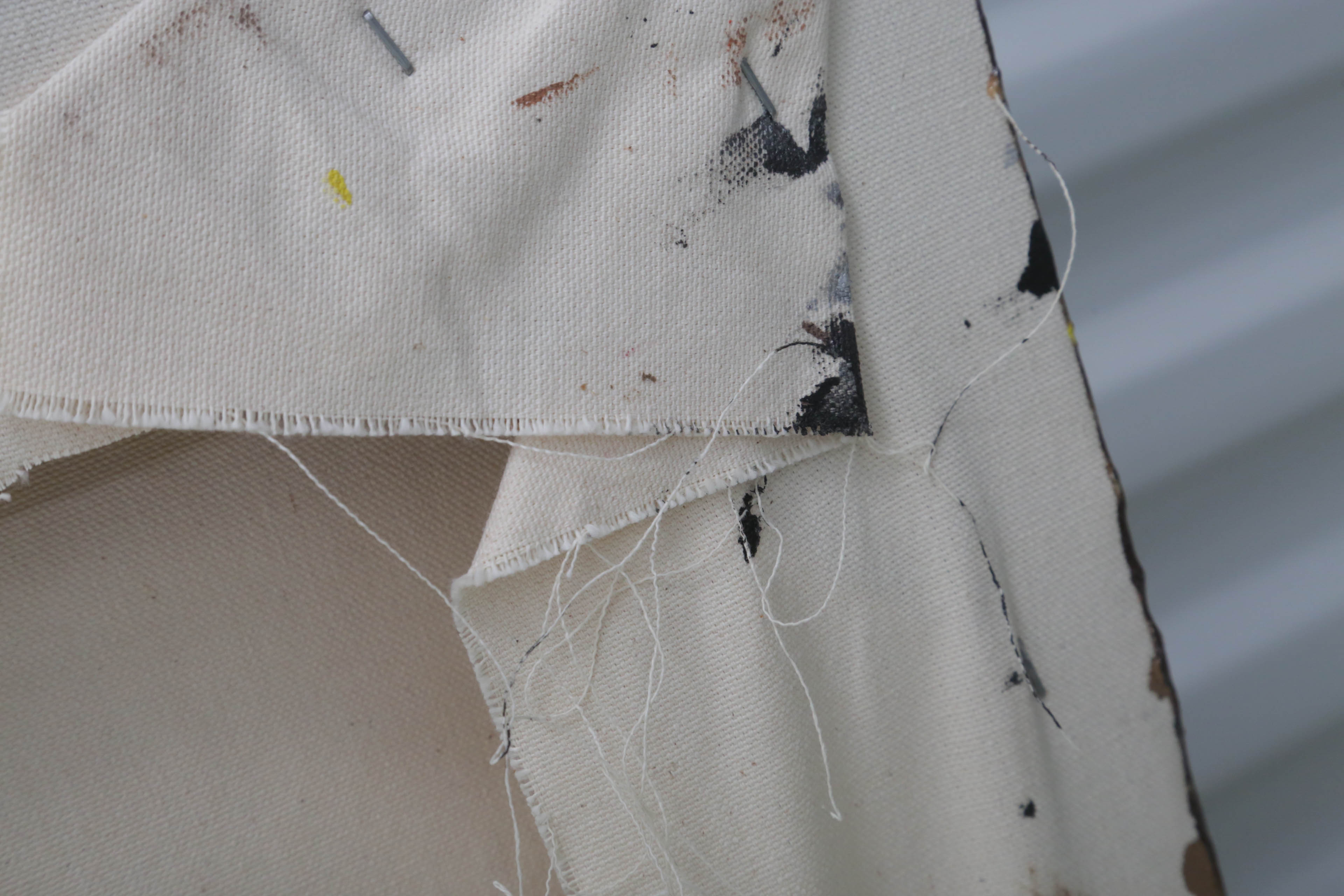 Carl Cacono Oil Painting of Abstract Composition