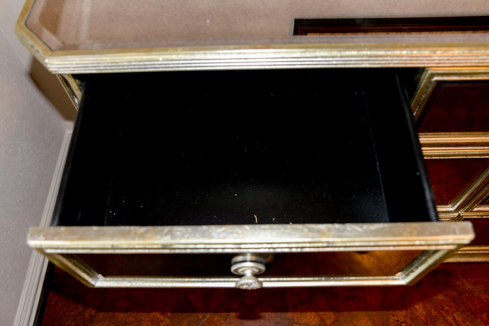 Hollywood Regency-Style Mirrored Dresser