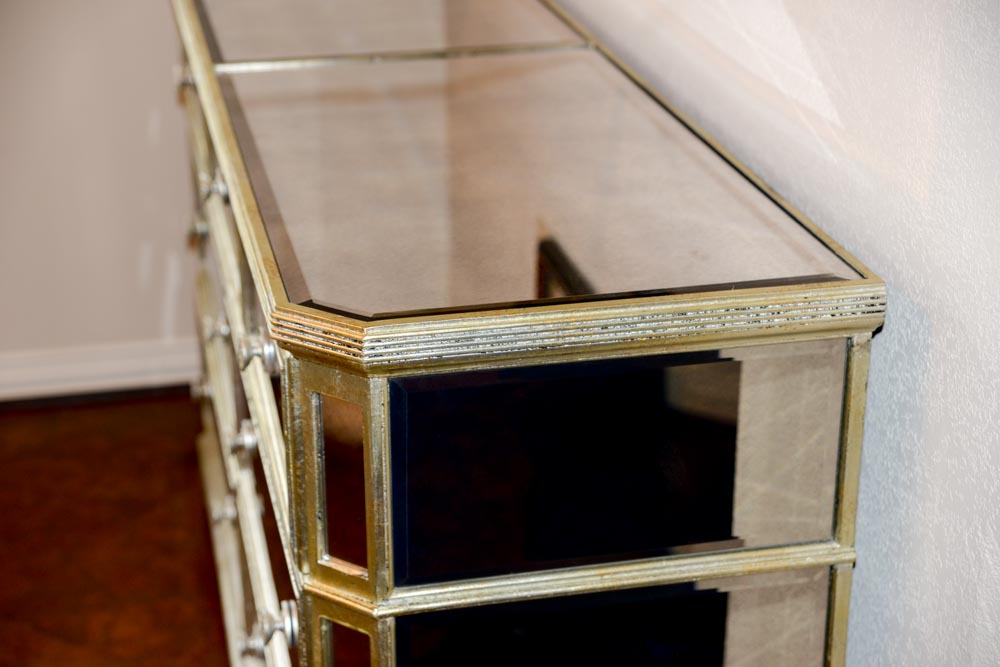 Hollywood Regency-Style Mirrored Dresser