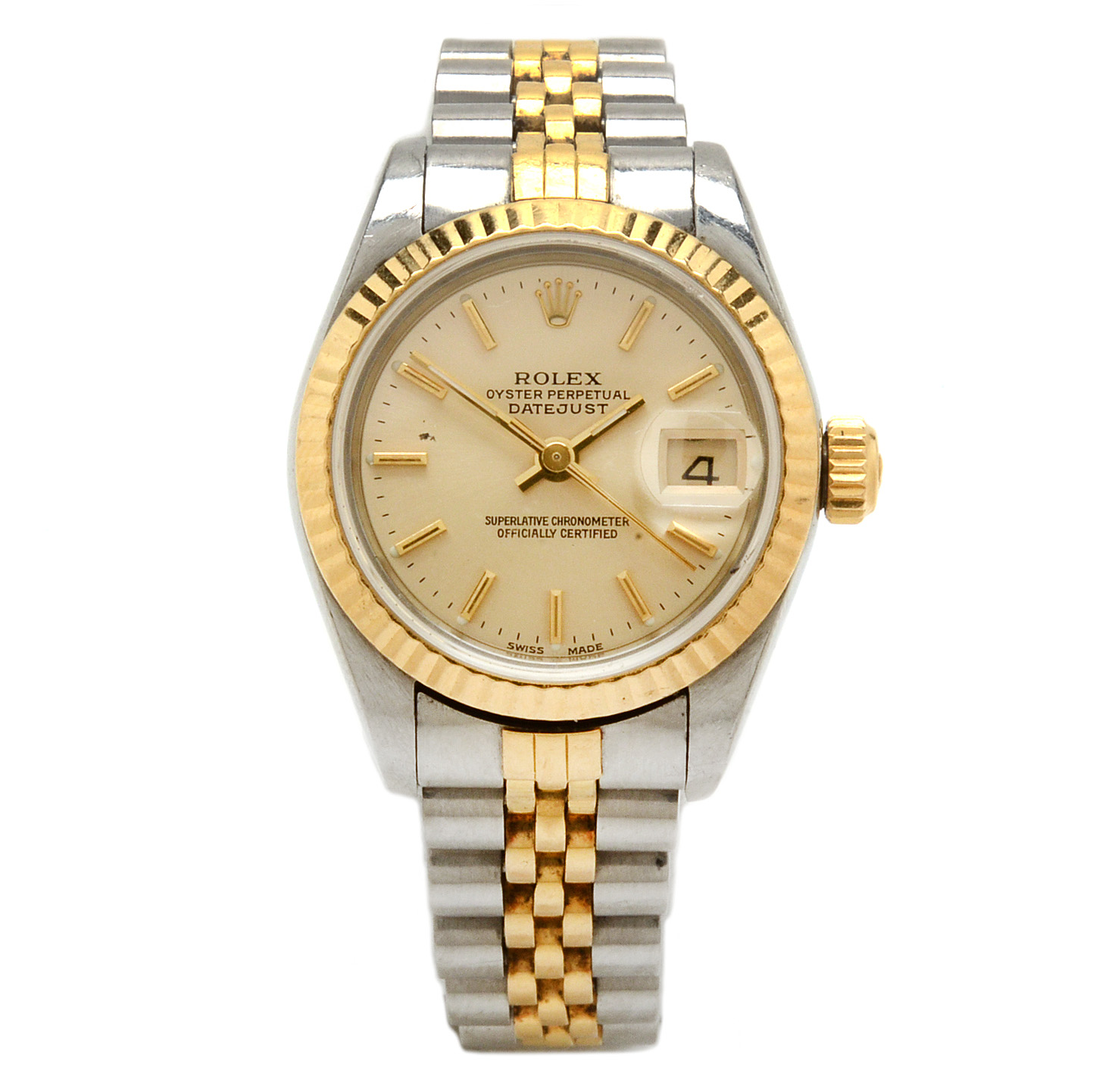 Rolex 18K Yellow Gold Stainless Steel Datejust Watch