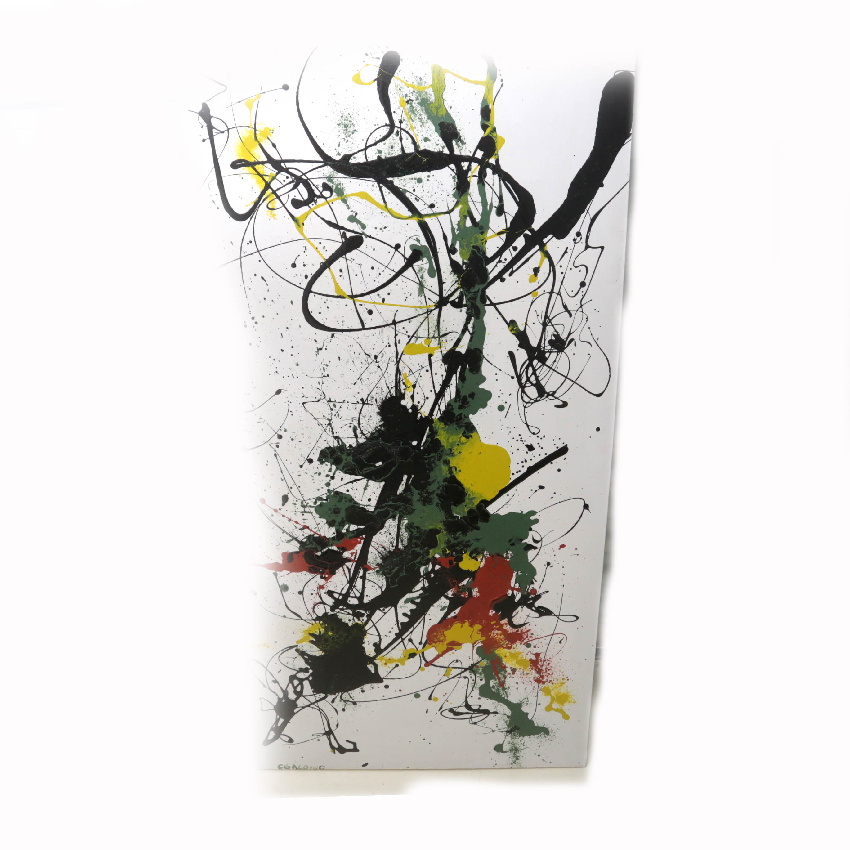 Carl Gacono Oil Painting on Canvas of Abstract Composition