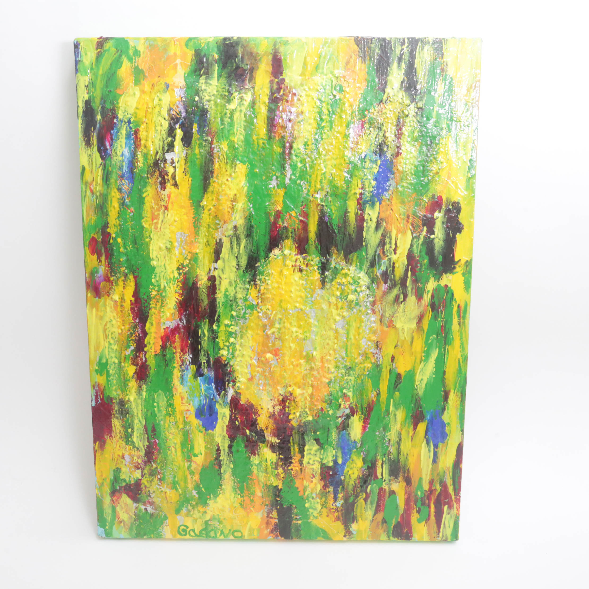 Carl Gacono Oil Painting on Canvas of Abstract Composition