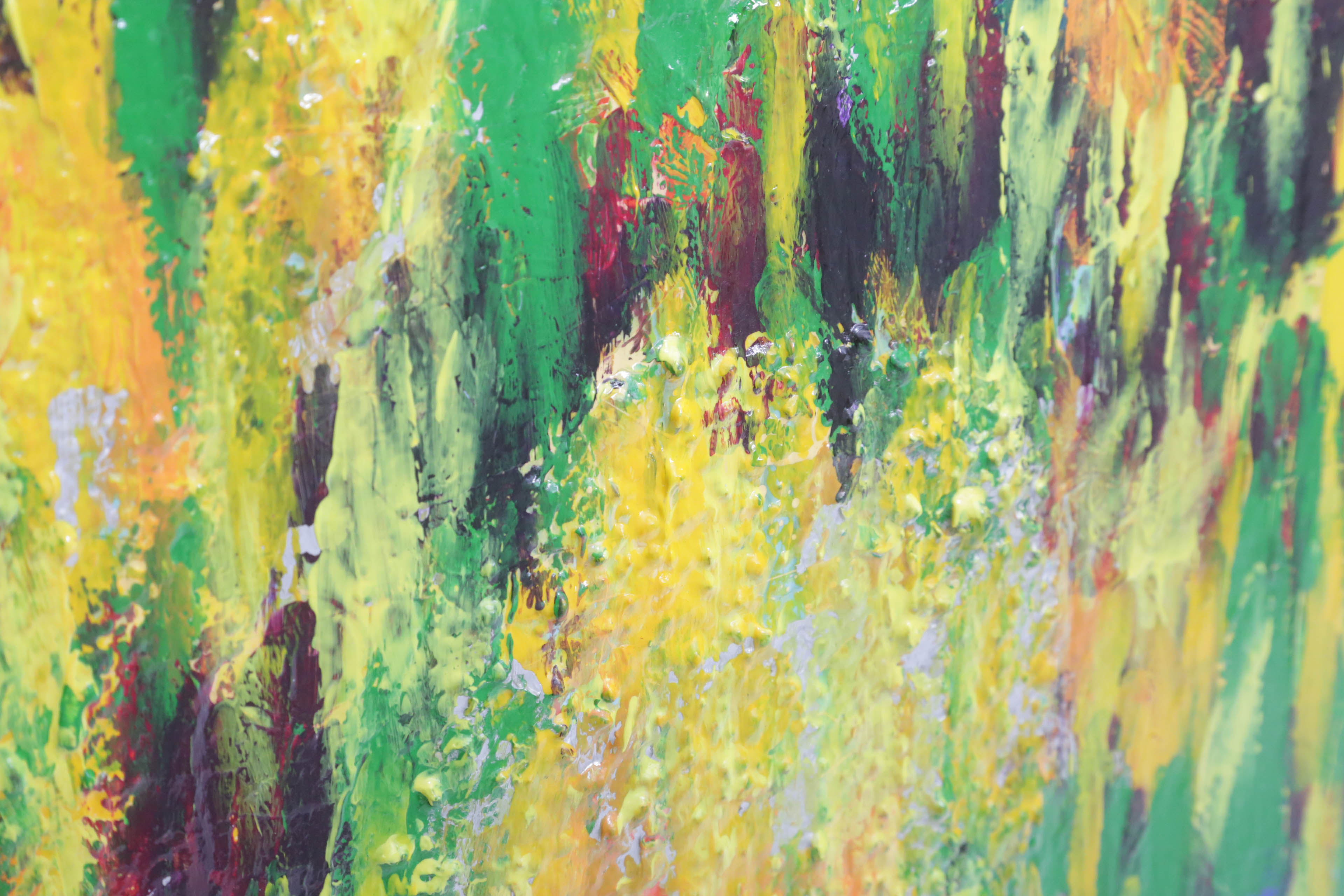 Carl Gacono Oil Painting on Canvas of Abstract Composition