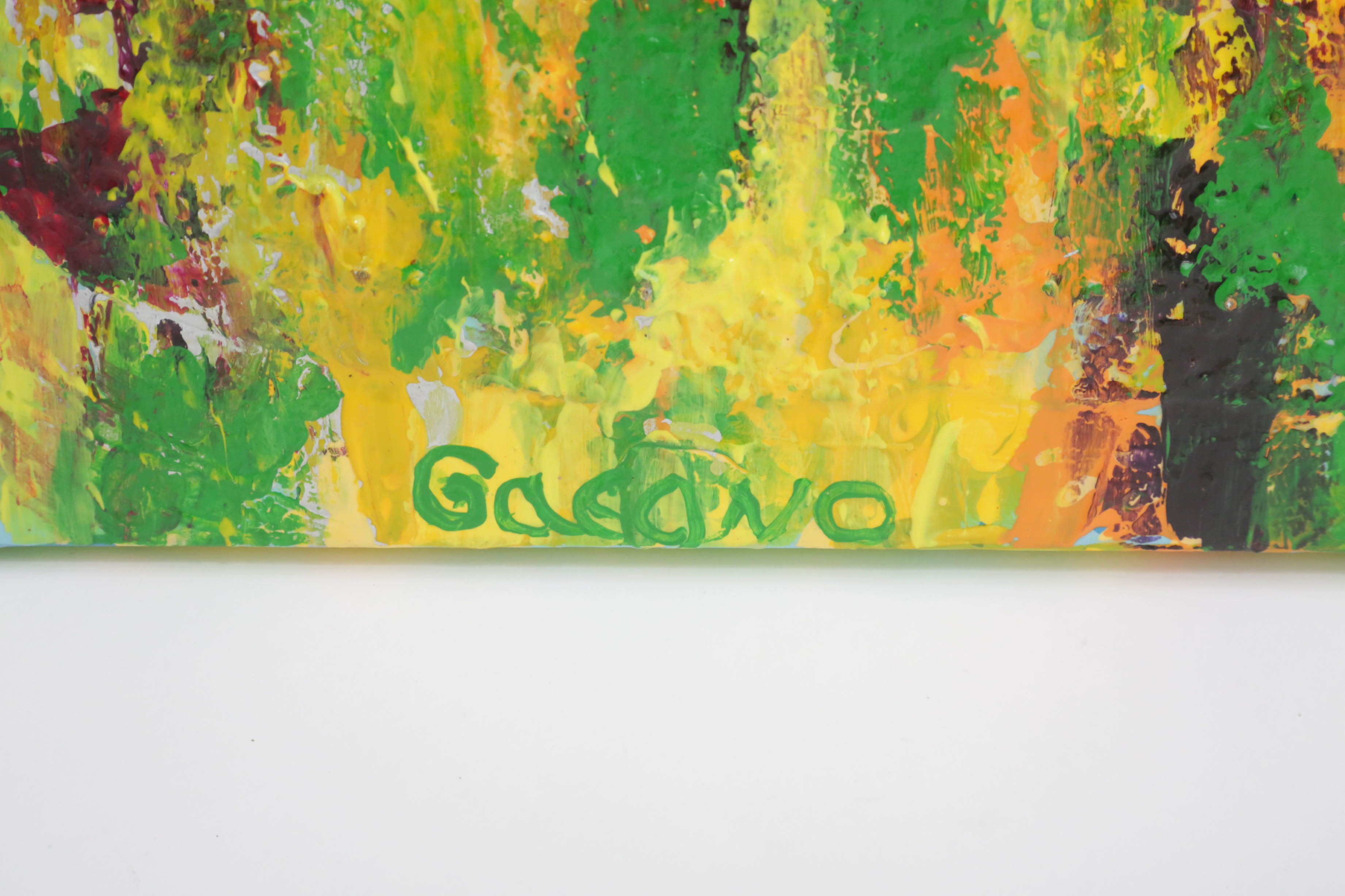 Carl Gacono Oil Painting on Canvas of Abstract Composition