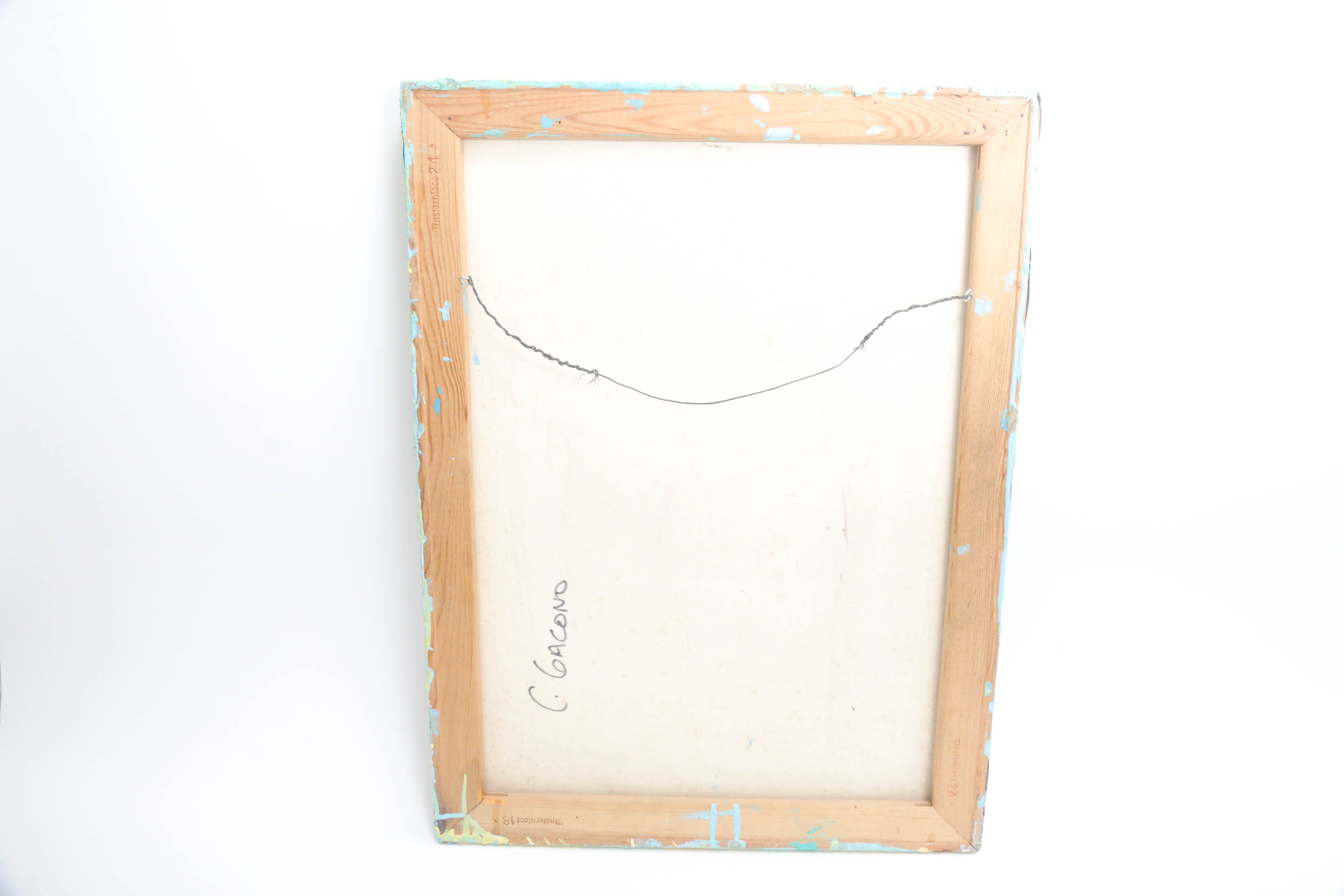 Carl Gacono Oil Painting on Canvas of Abstract Composition