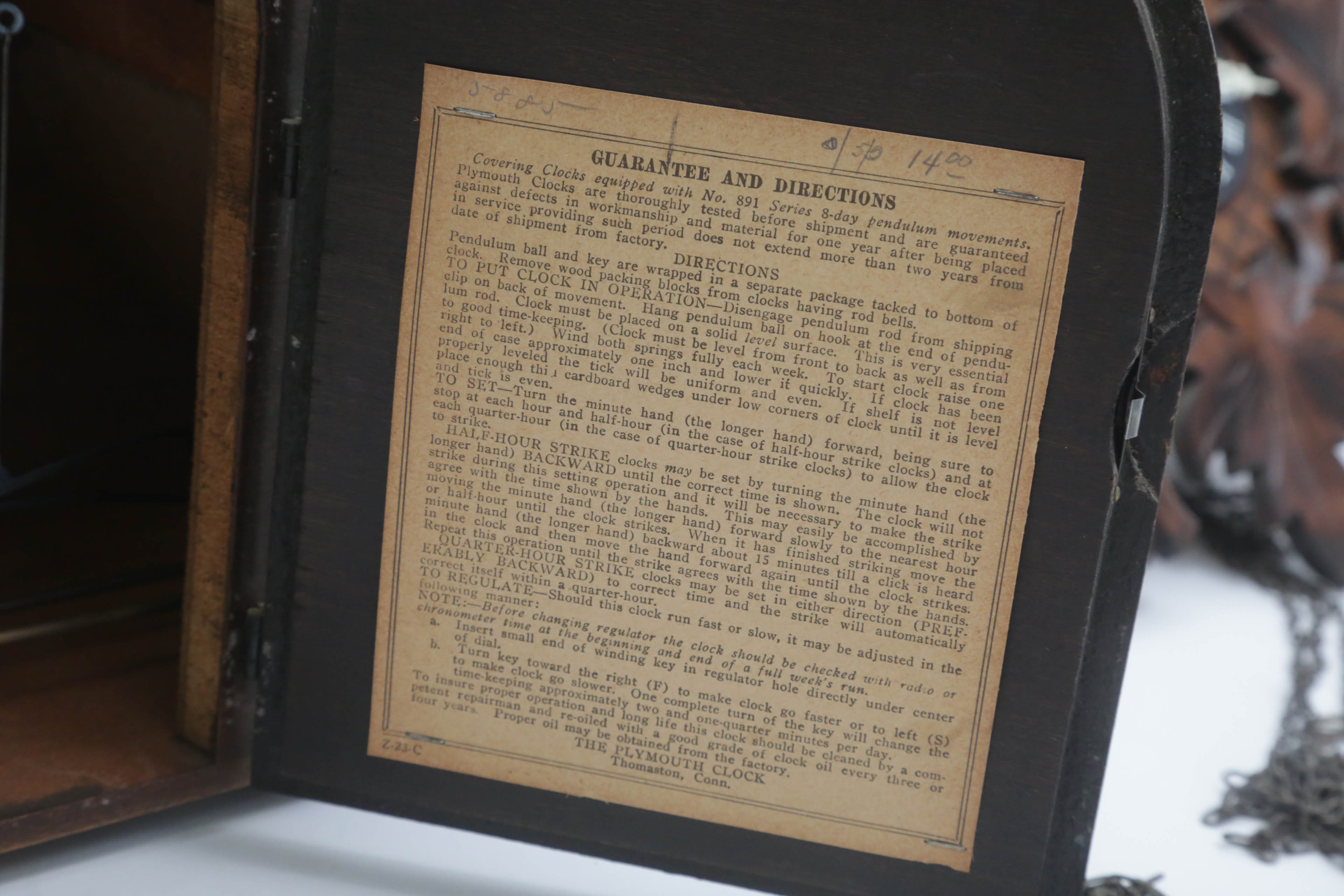 Plymouth Mantel Clock and German Cuckoo Clock