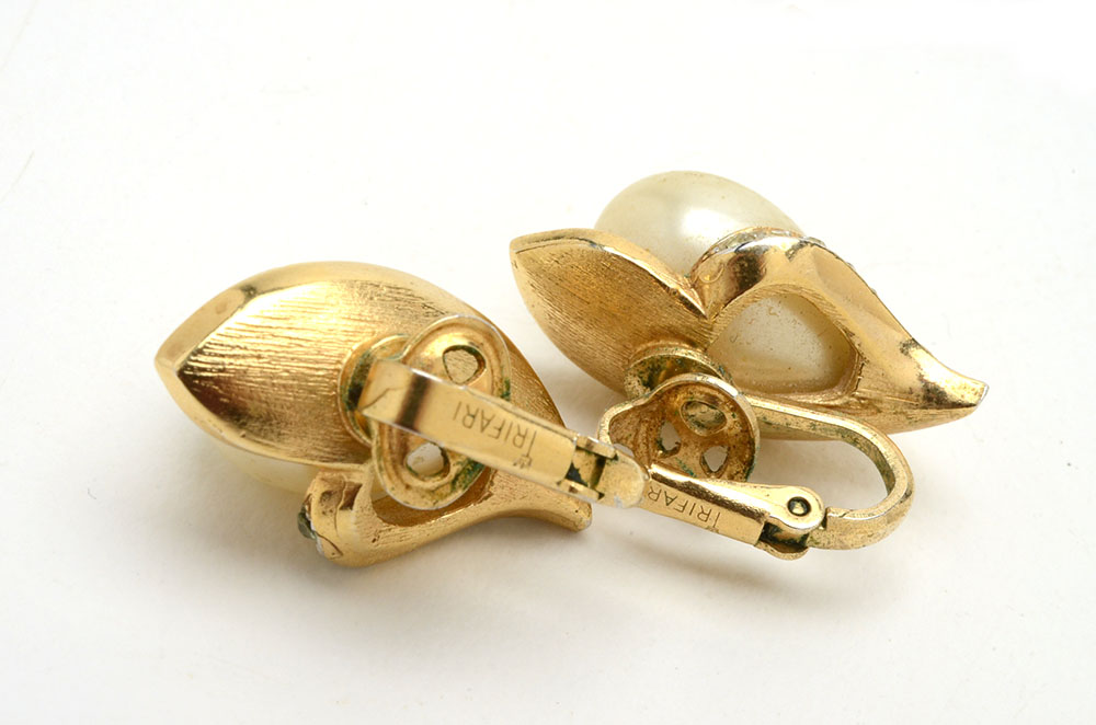 Grouping of Vintage Trifari Clip-On Earrings