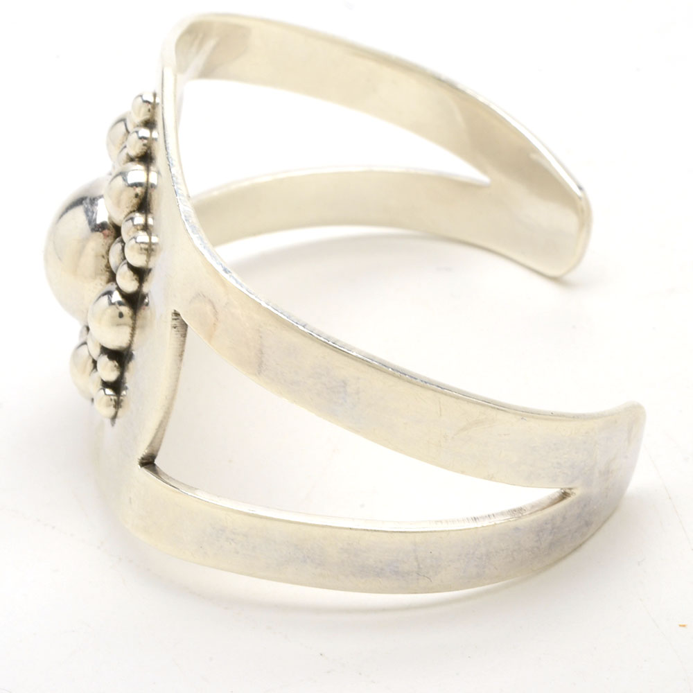 Sterling Silver Openwork Cuff Bracelet