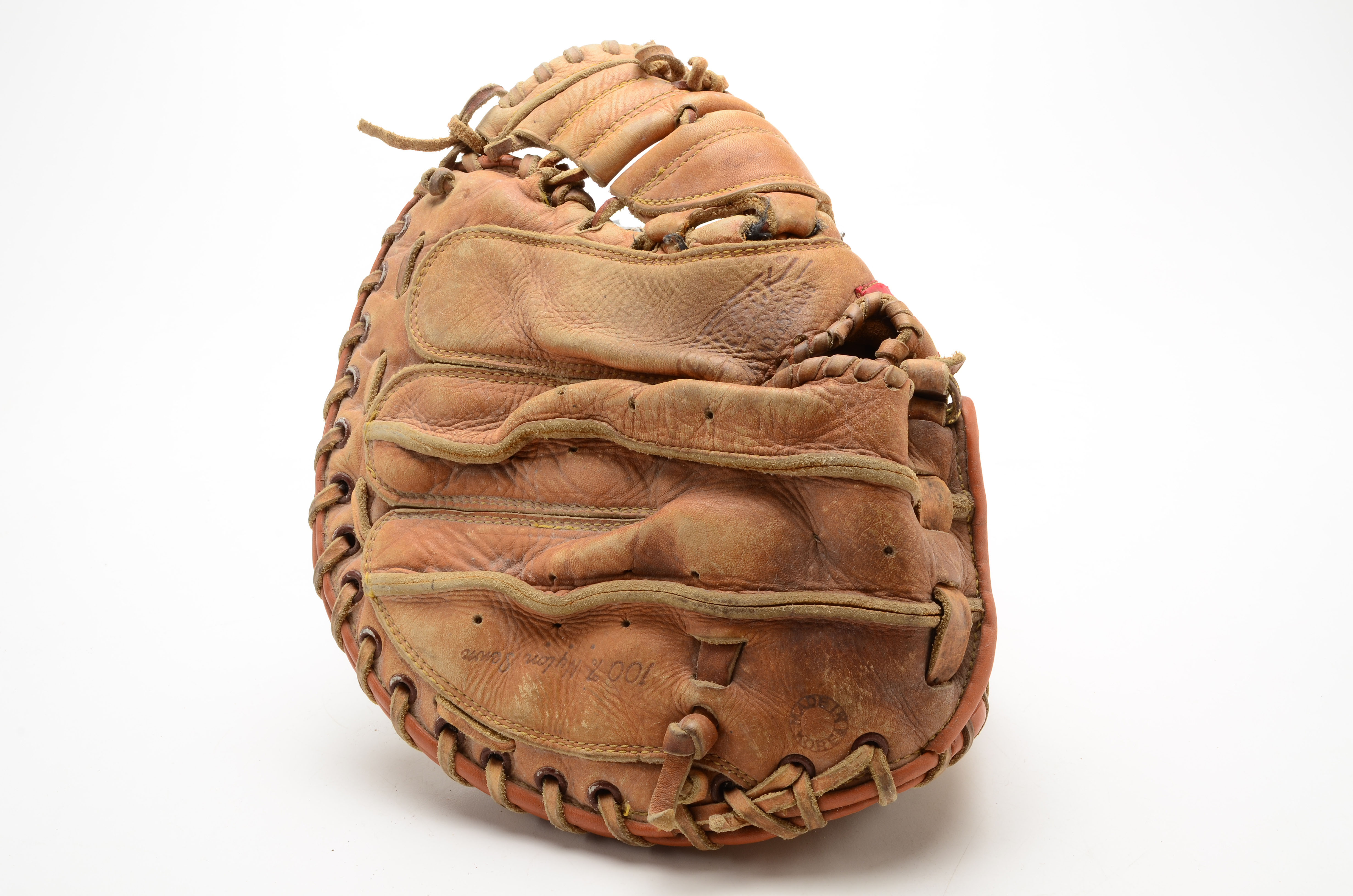 Four Vintage Leather Baseball Gloves Or Mitts