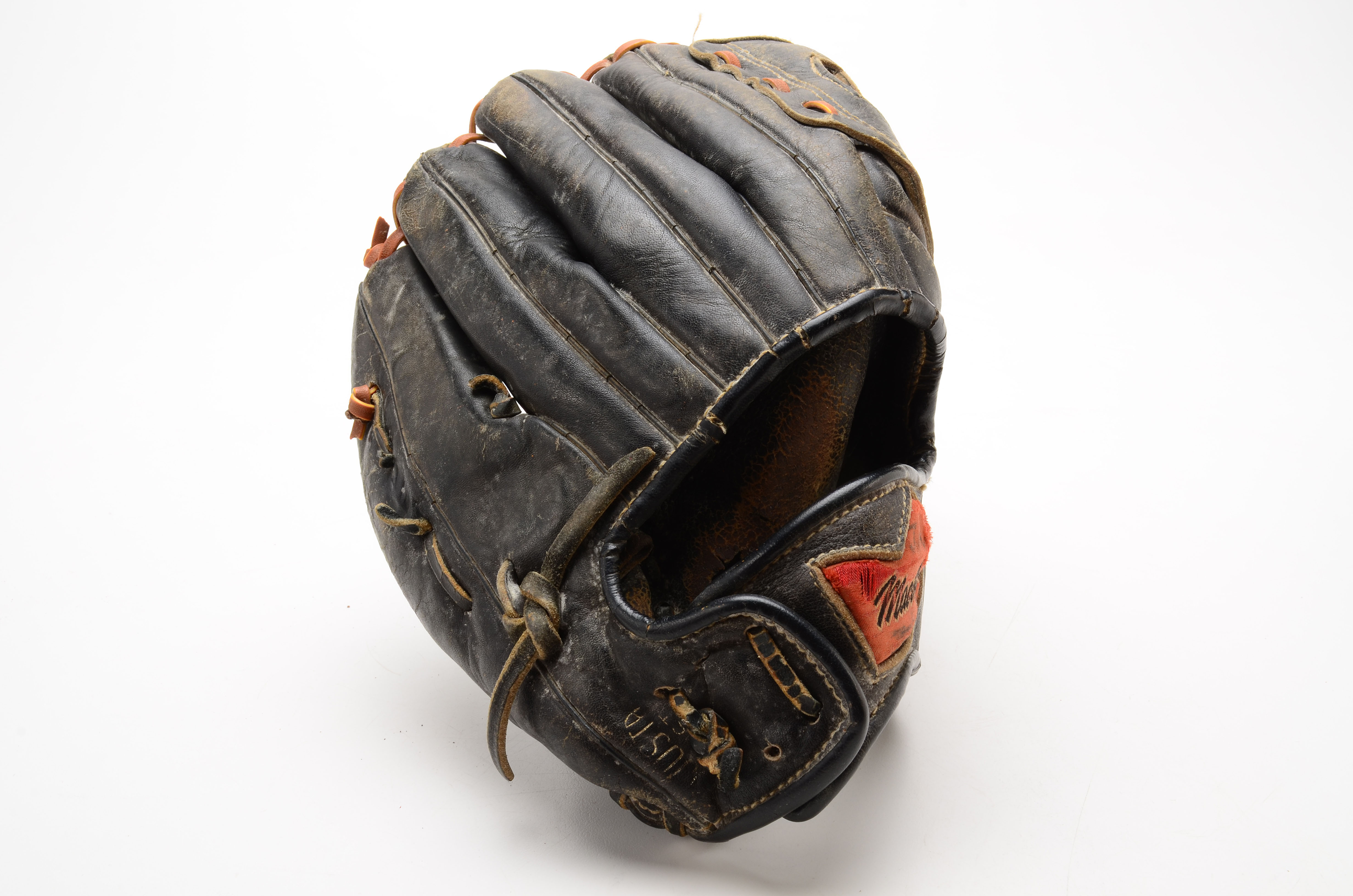 Four Vintage Leather Baseball Gloves Or Mitts