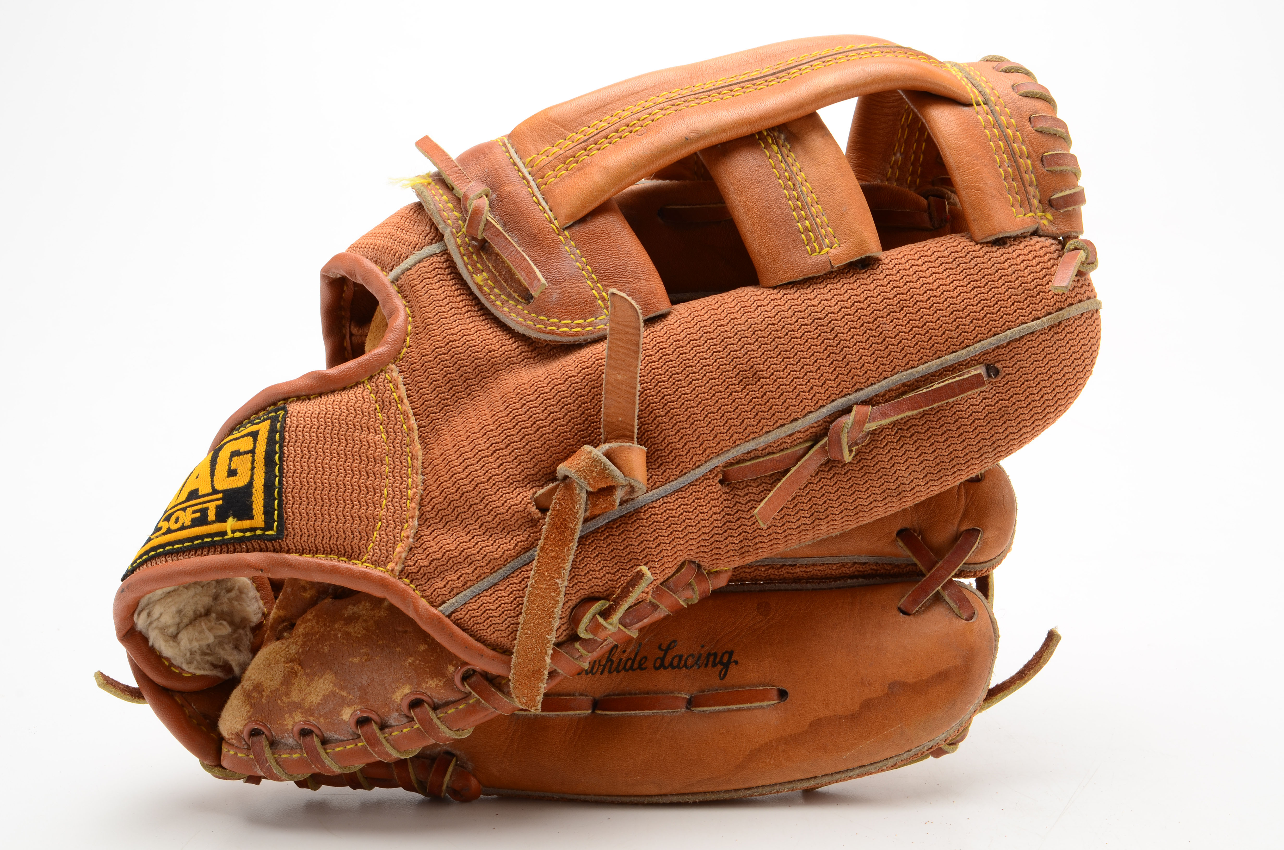 Four Vintage Leather Baseball Gloves Or Mitts