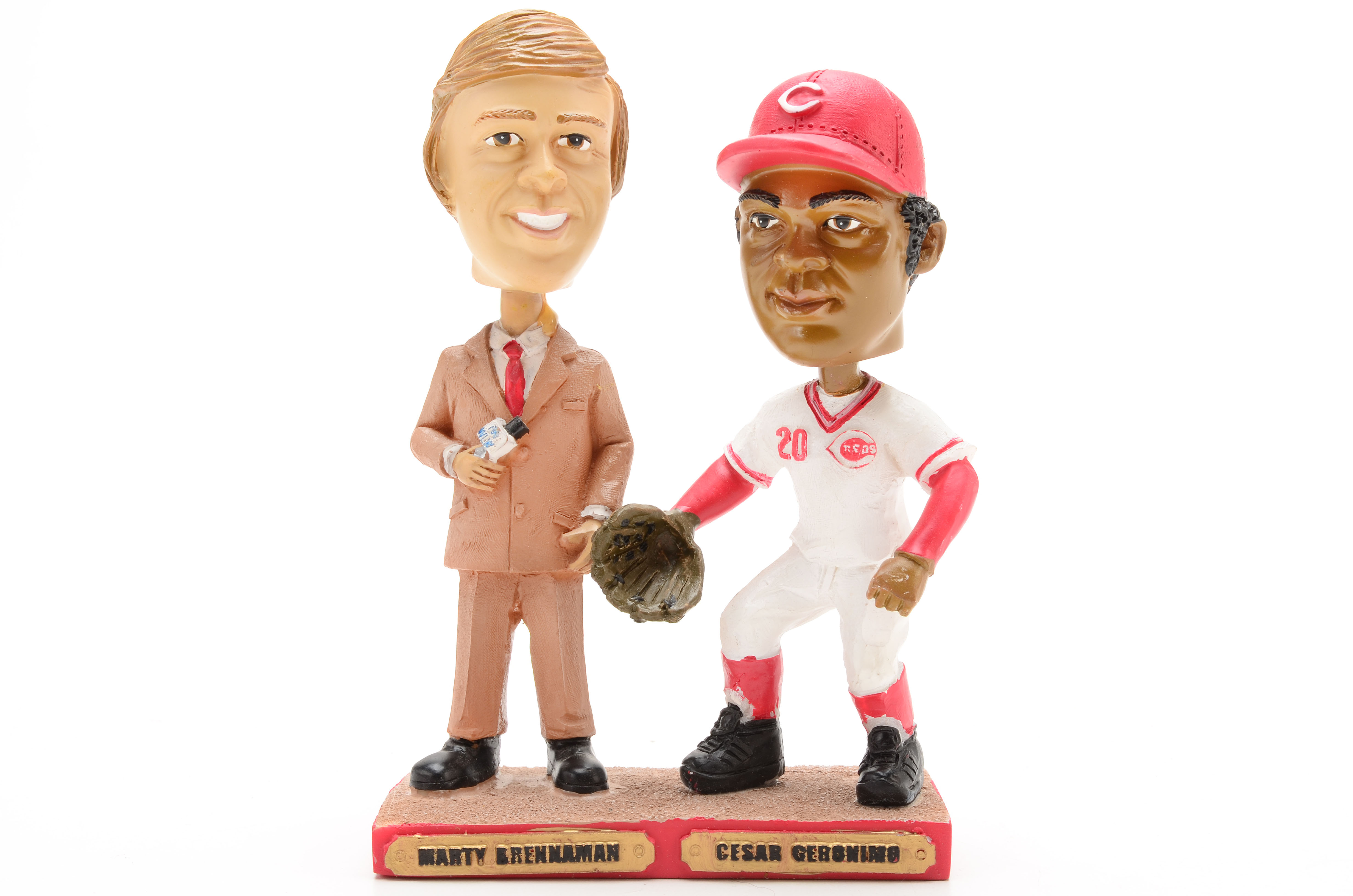Dual Bobbleheads, Kearns, Nuxhall Statue