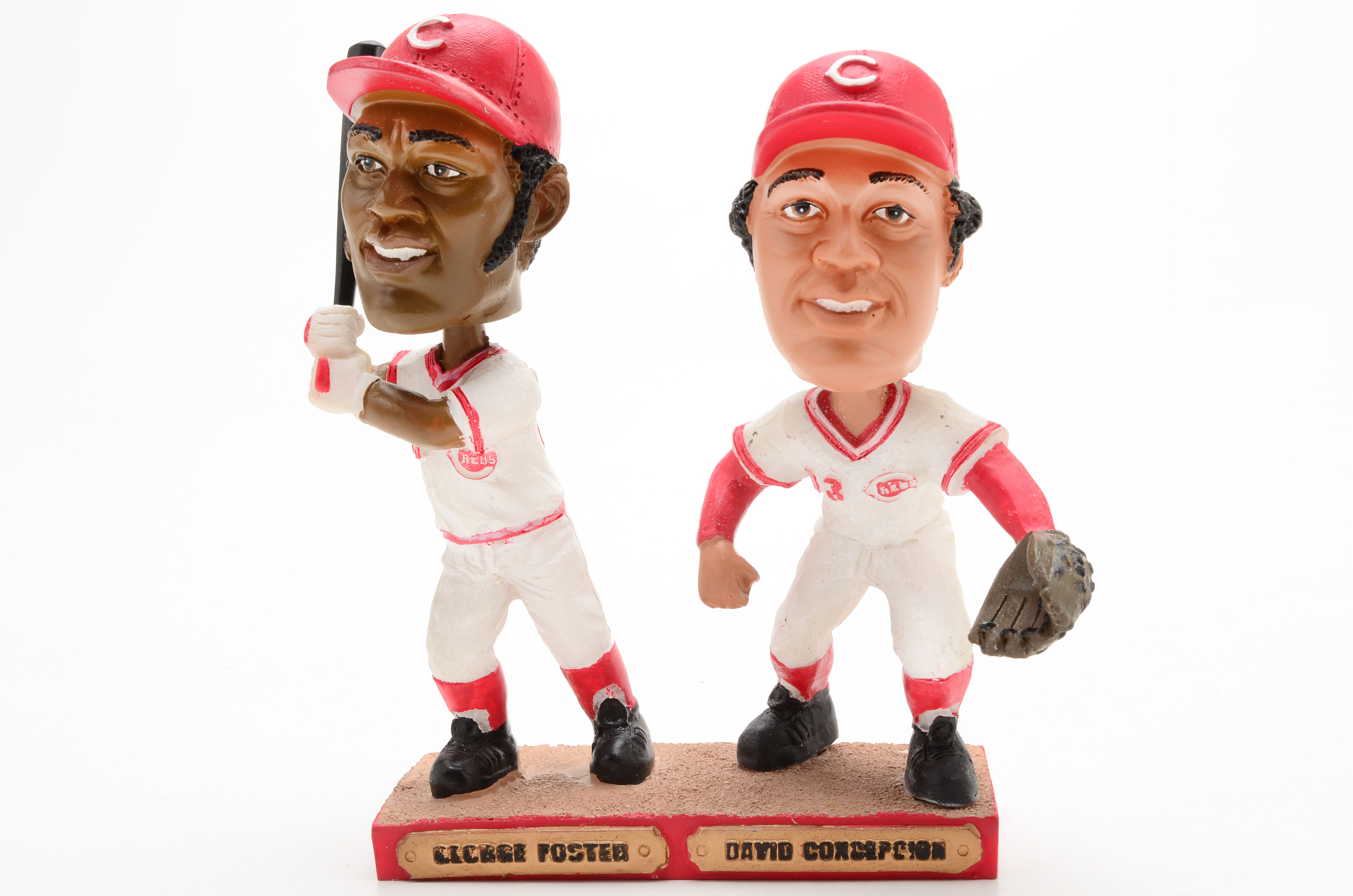 Dual Bobbleheads, Kearns, Nuxhall Statue