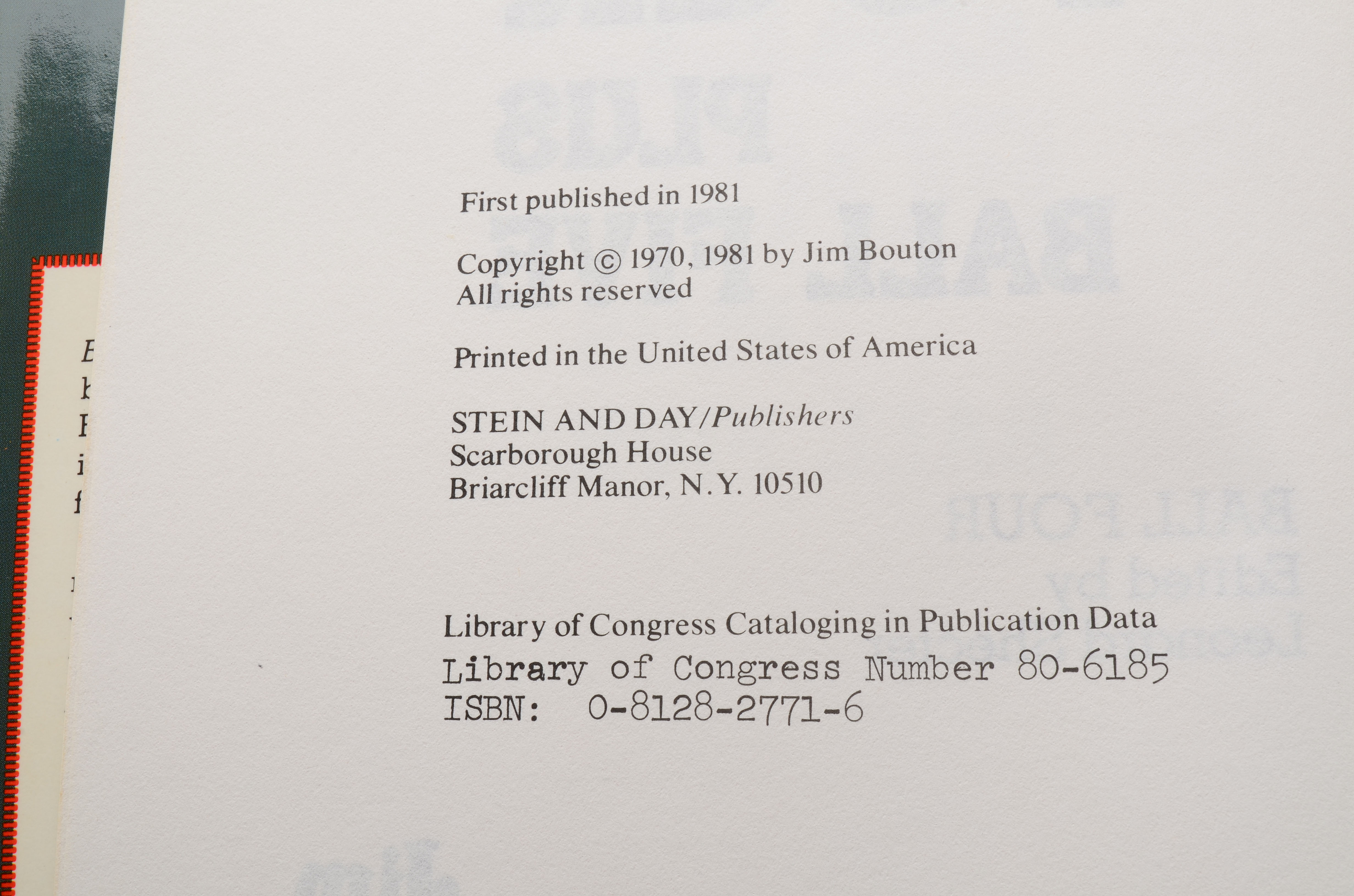 Jim Brosnan and Jim Bouton Signed Books