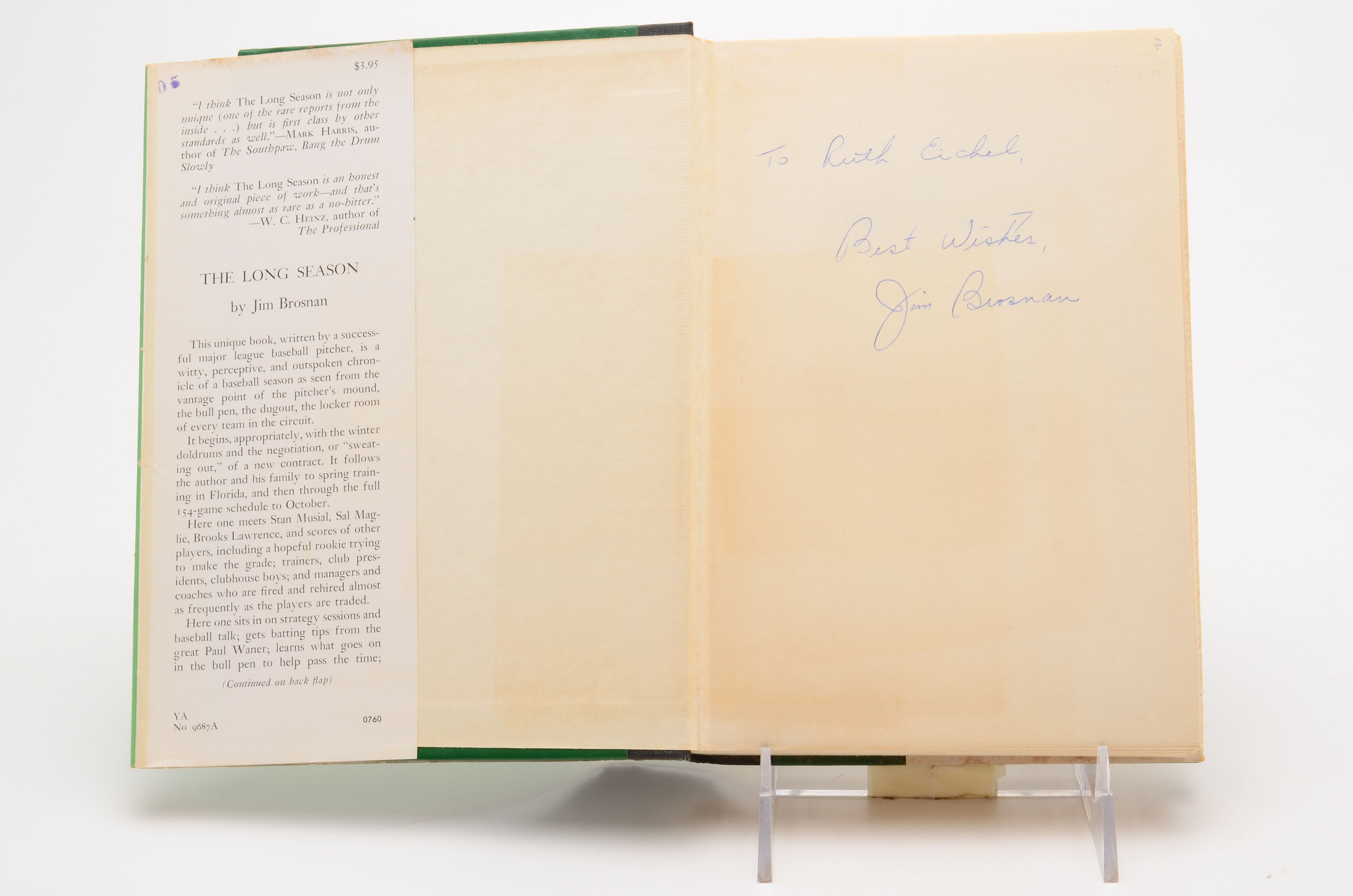 Jim Brosnan and Jim Bouton Signed Books