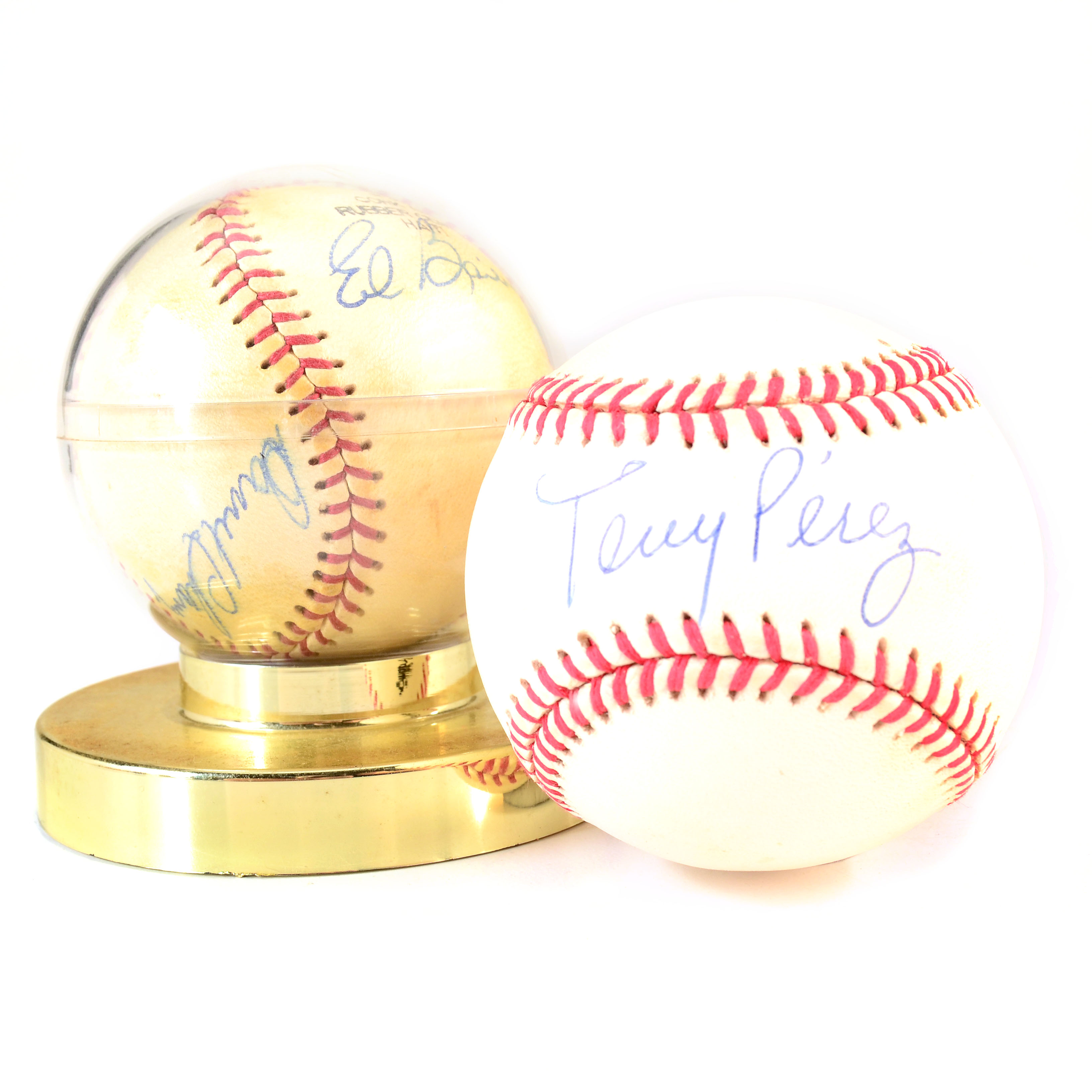 Perez, Bailey and Chaney Signed Baseballs