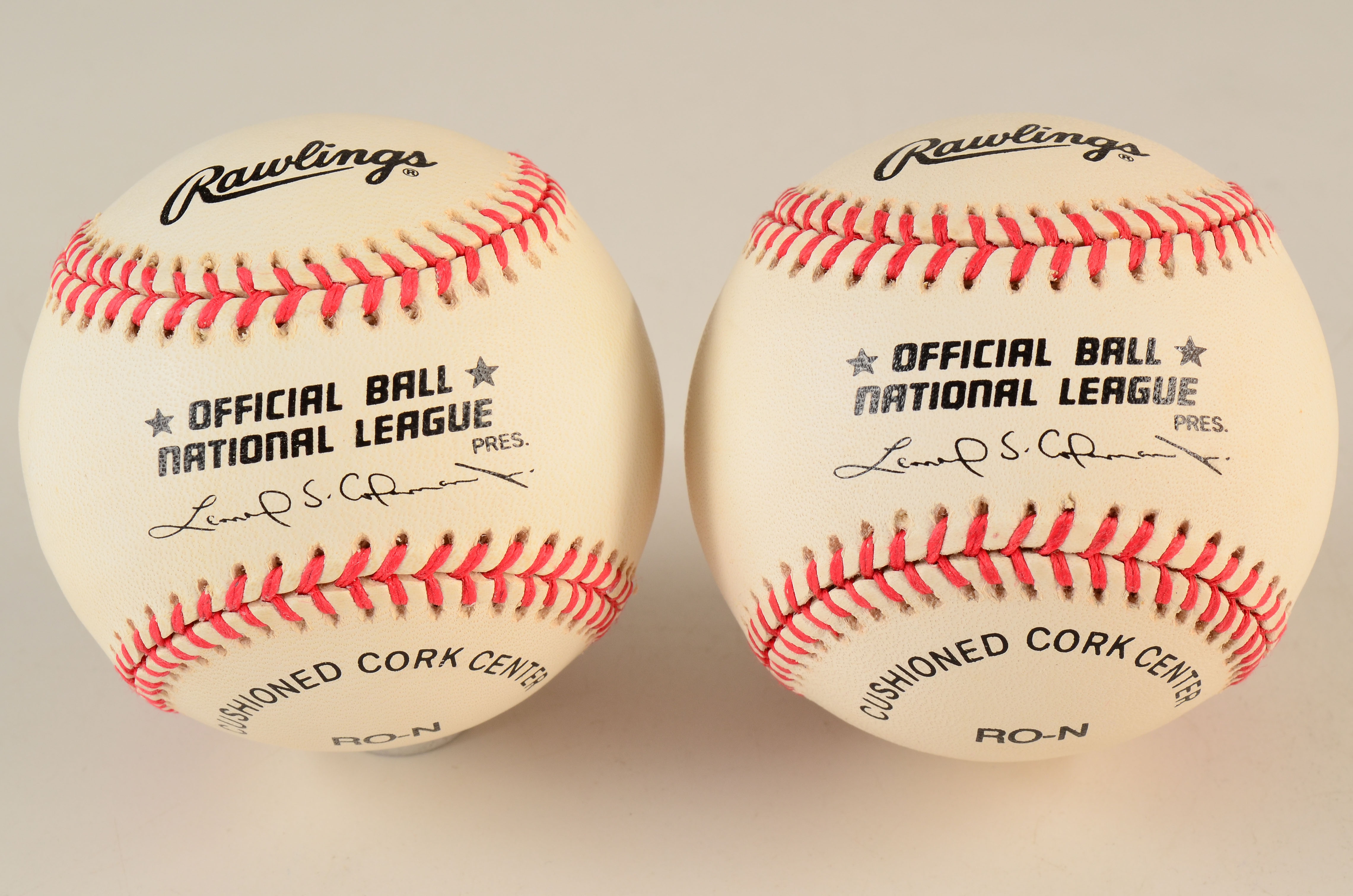 Two Tom Browning Signed and Inscribed Baseballs