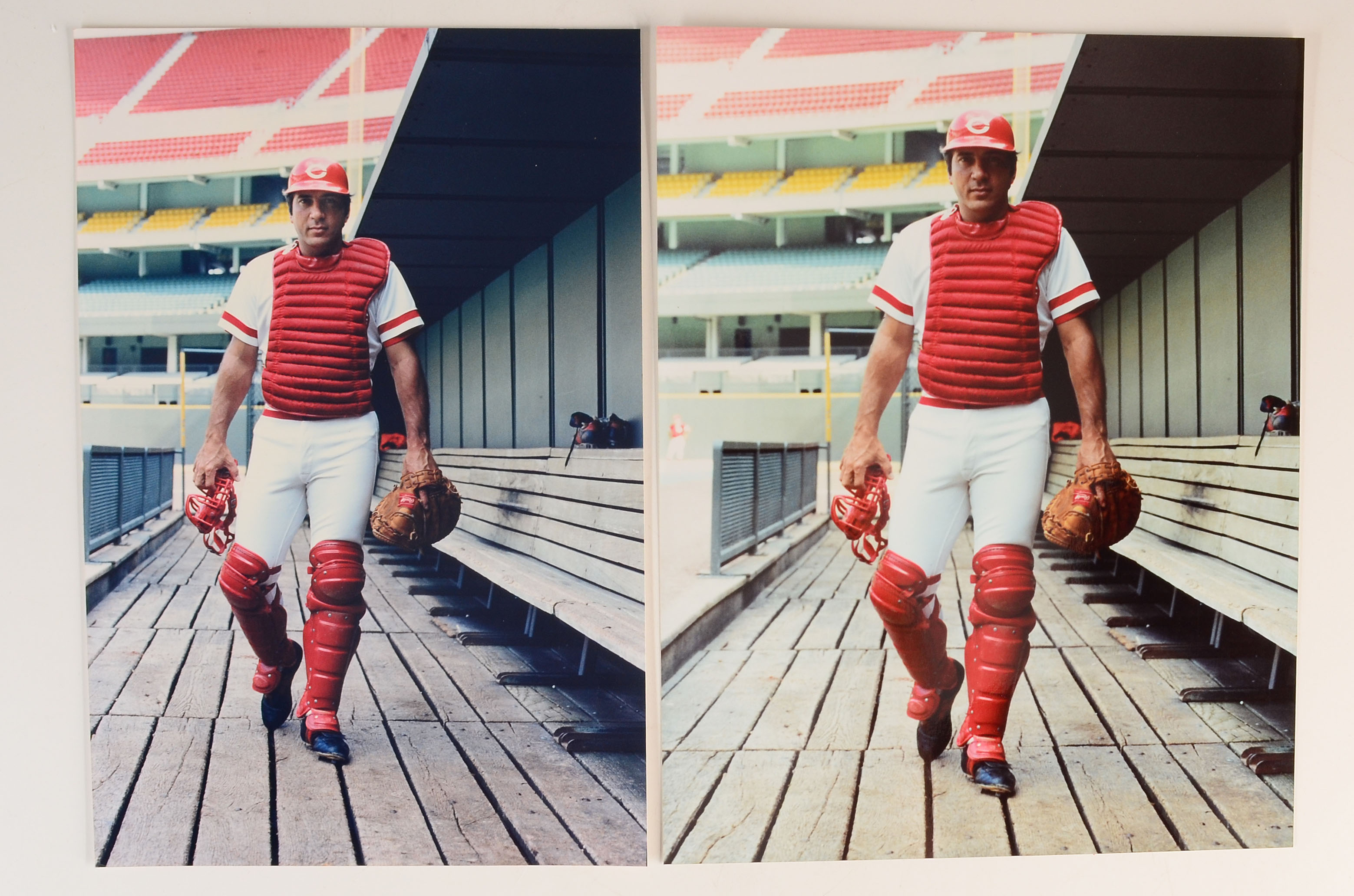 Signed Johnny Bench Reds Photo Plus Two Unsigned