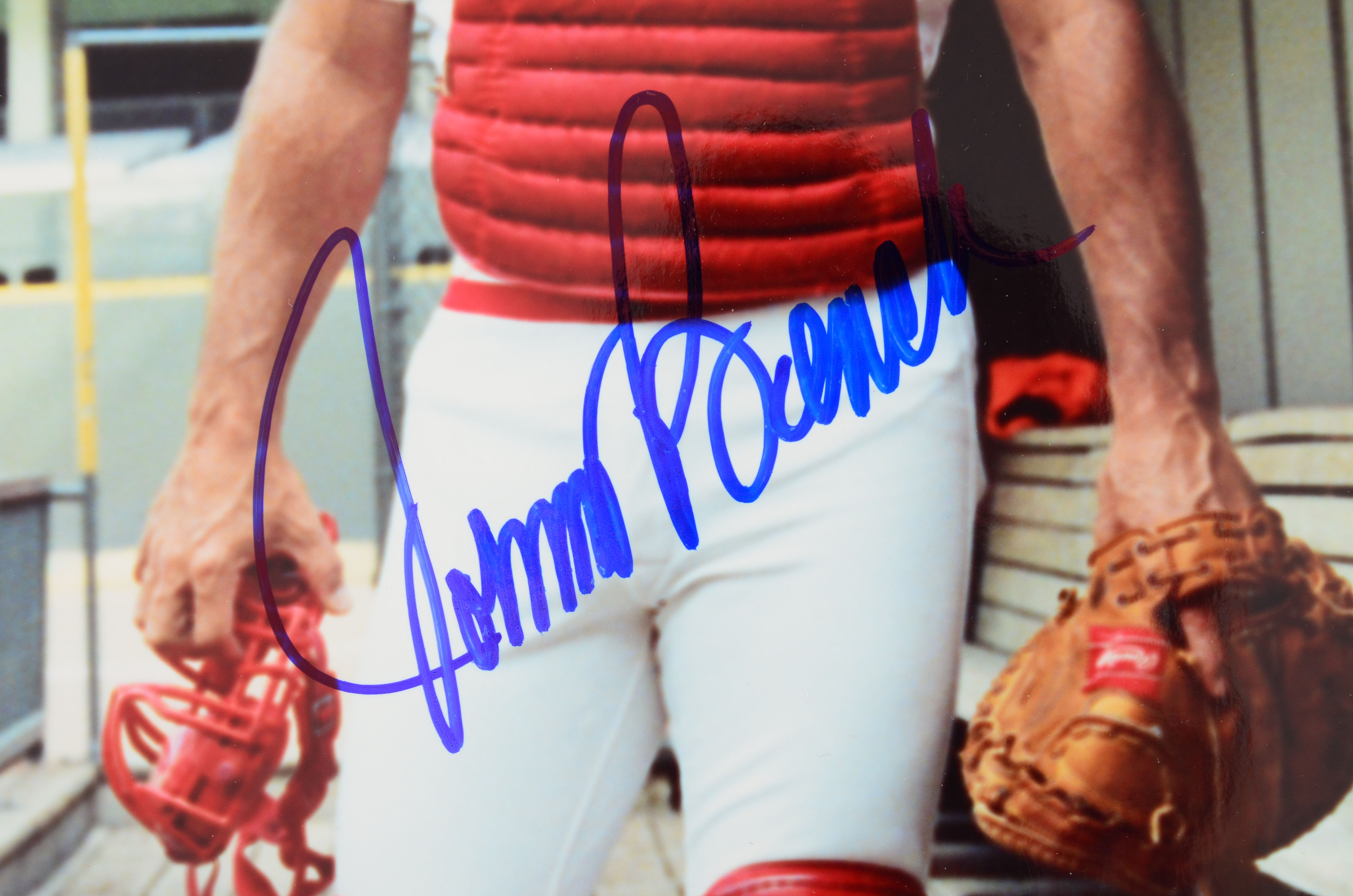 Signed Johnny Bench Reds Photo Plus Two Unsigned