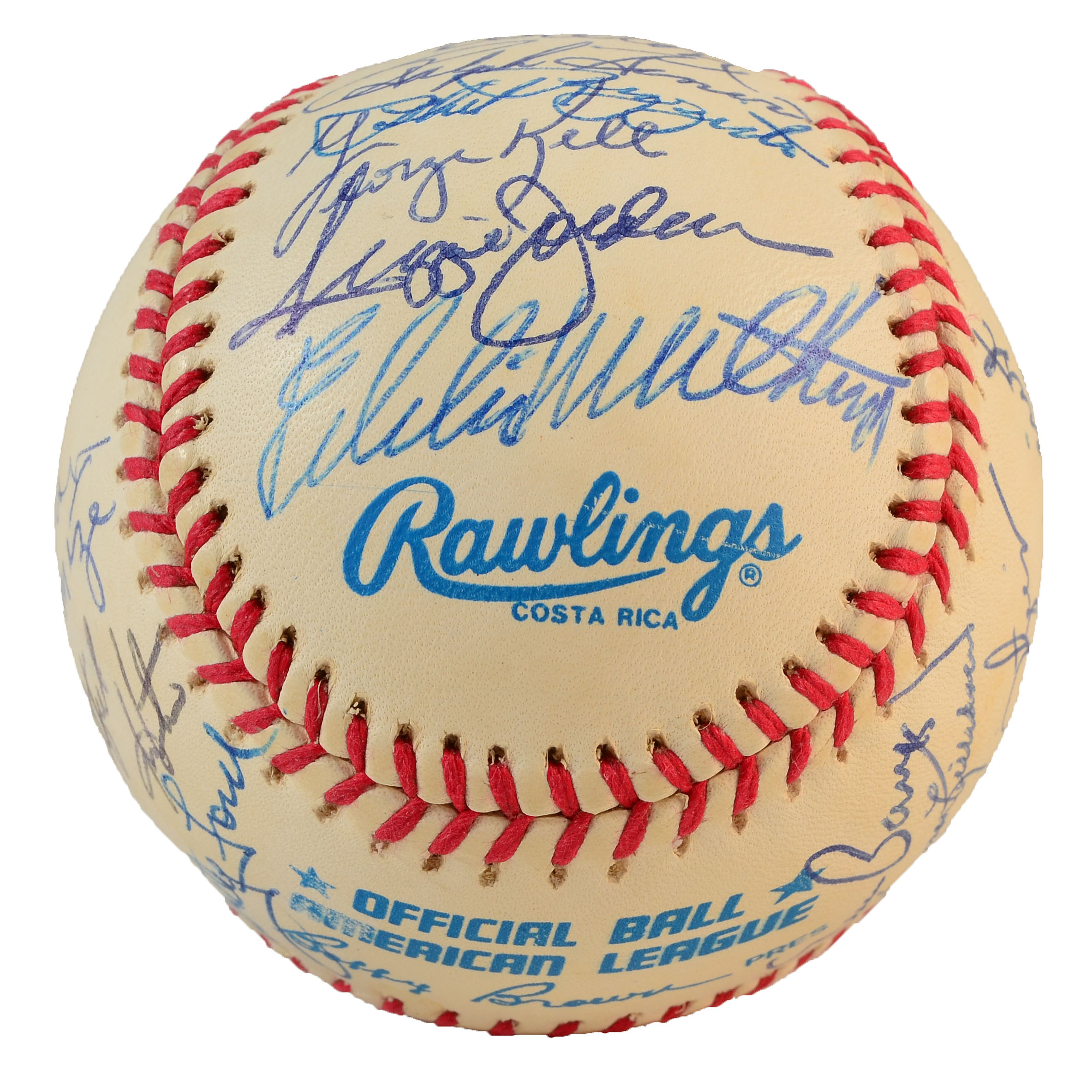 Hall of Famers Signed Baseball  COA
