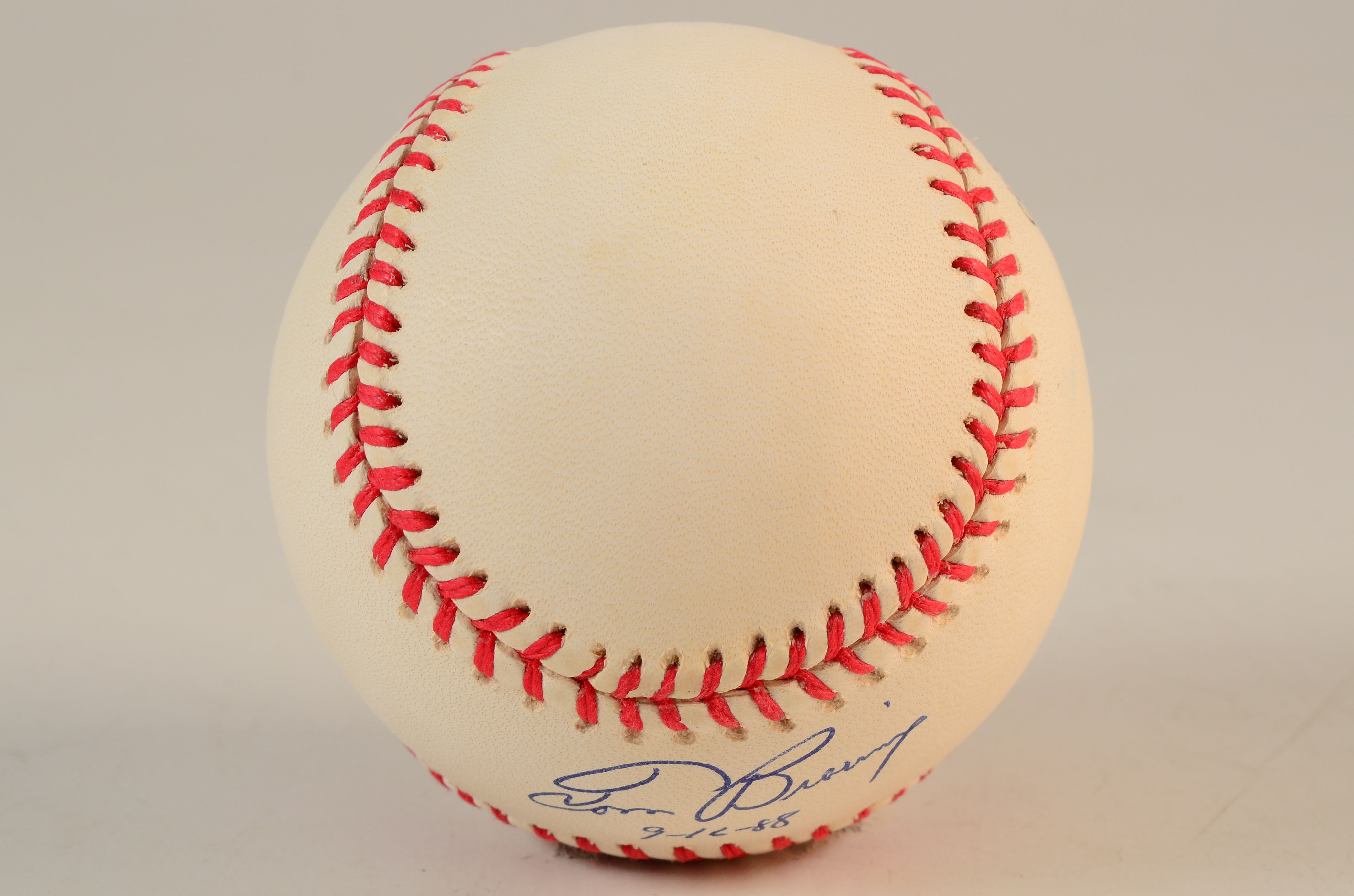 Tom Browning Signed Baseball