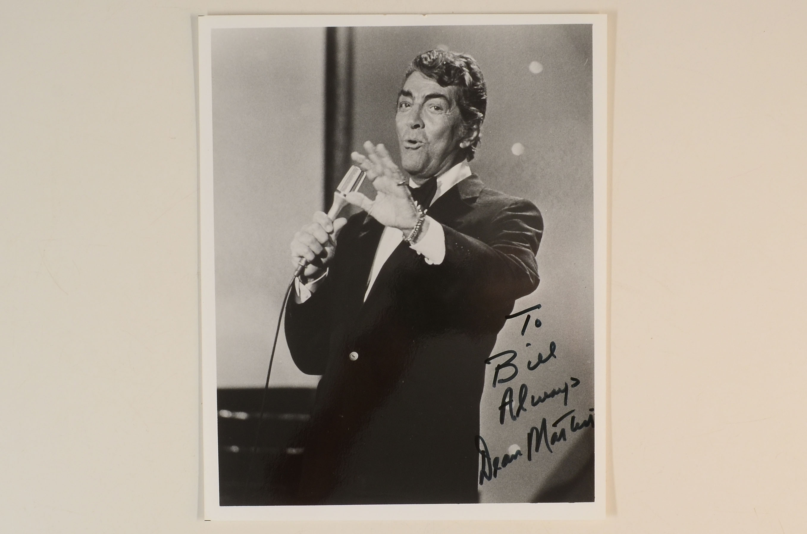 Dean Martin, Mel Torme, and Tony Martin Signed Photos