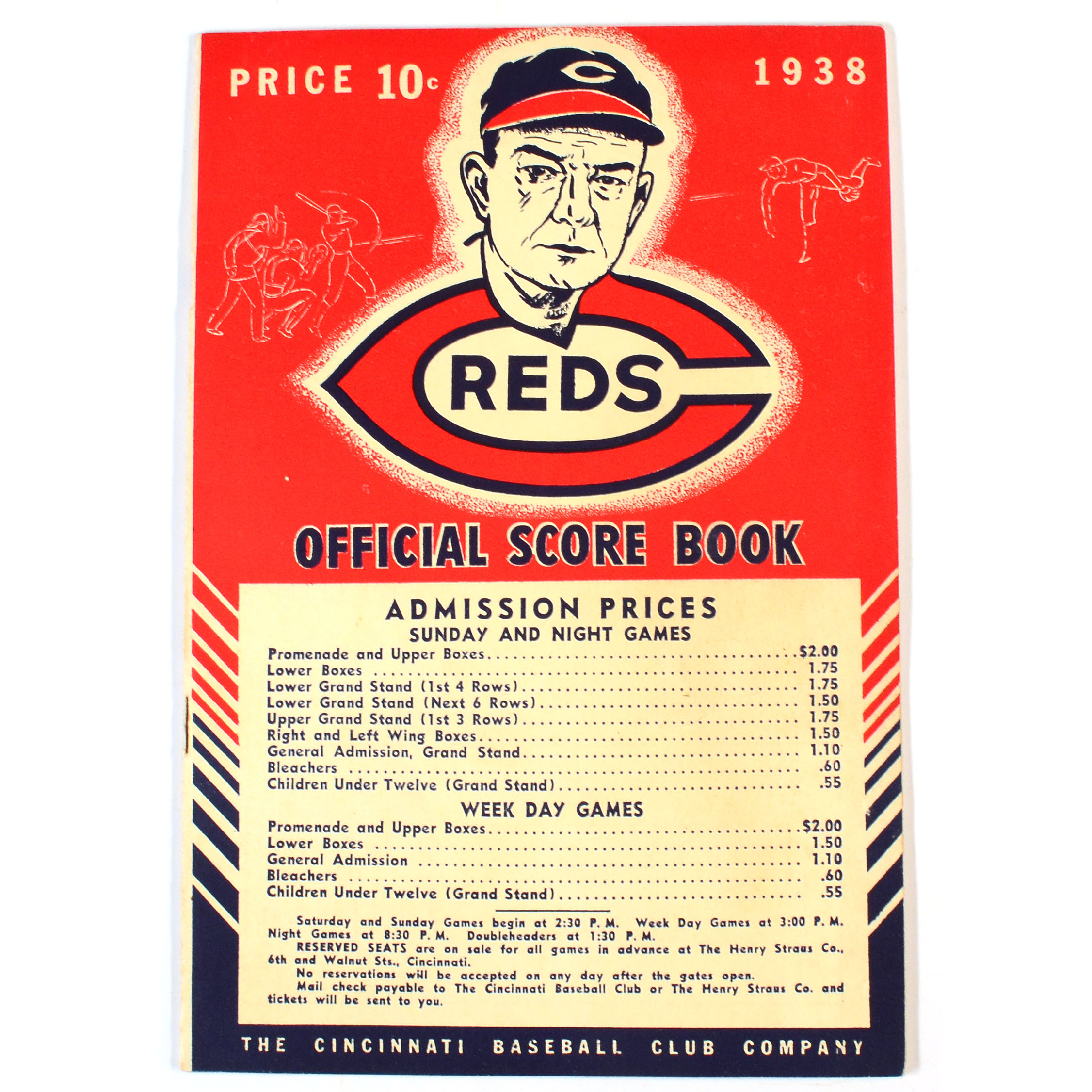 1938 Cincinnati Reds Score Book