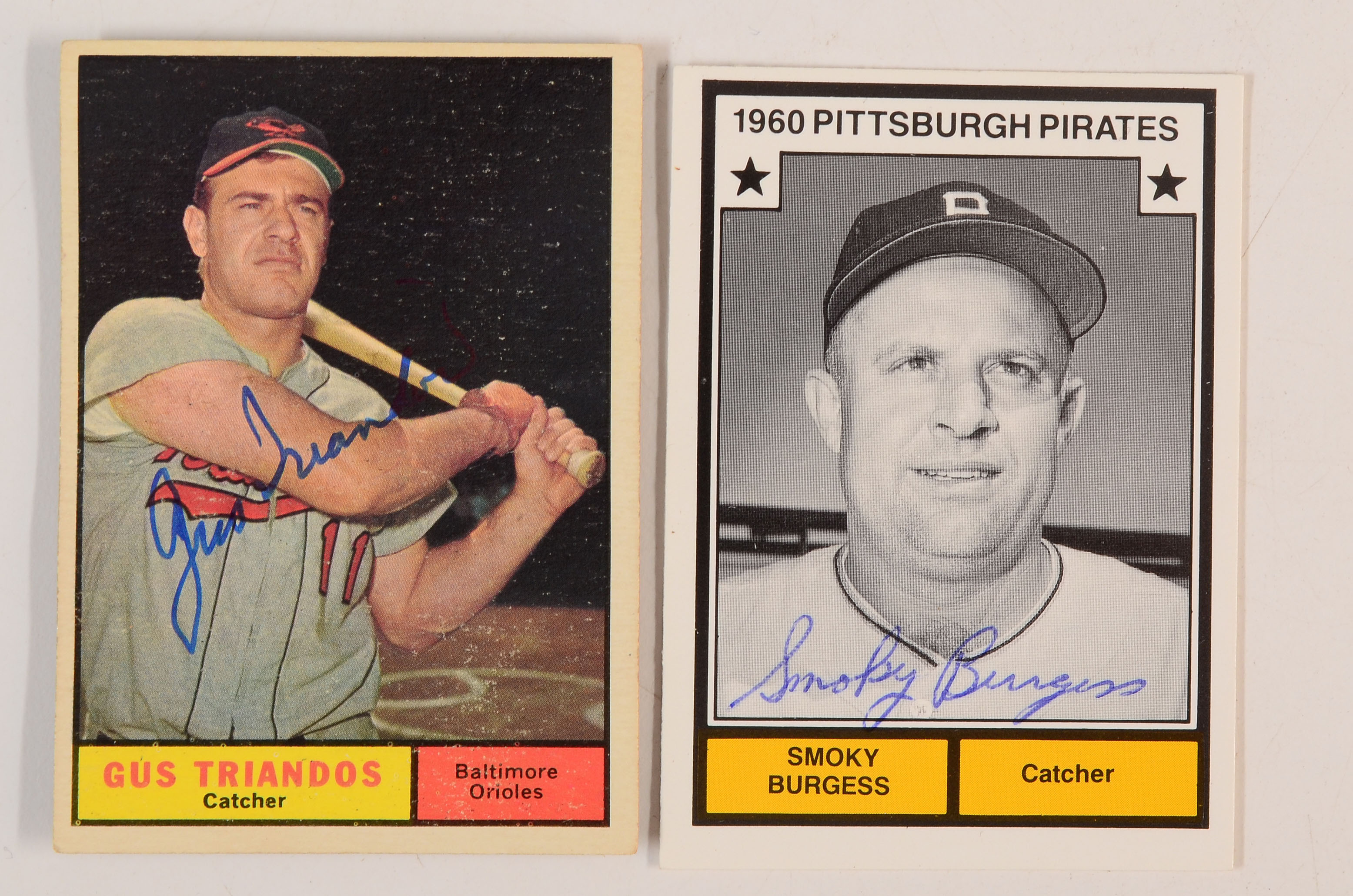Eleven Signed Baseball Cards With Pinson