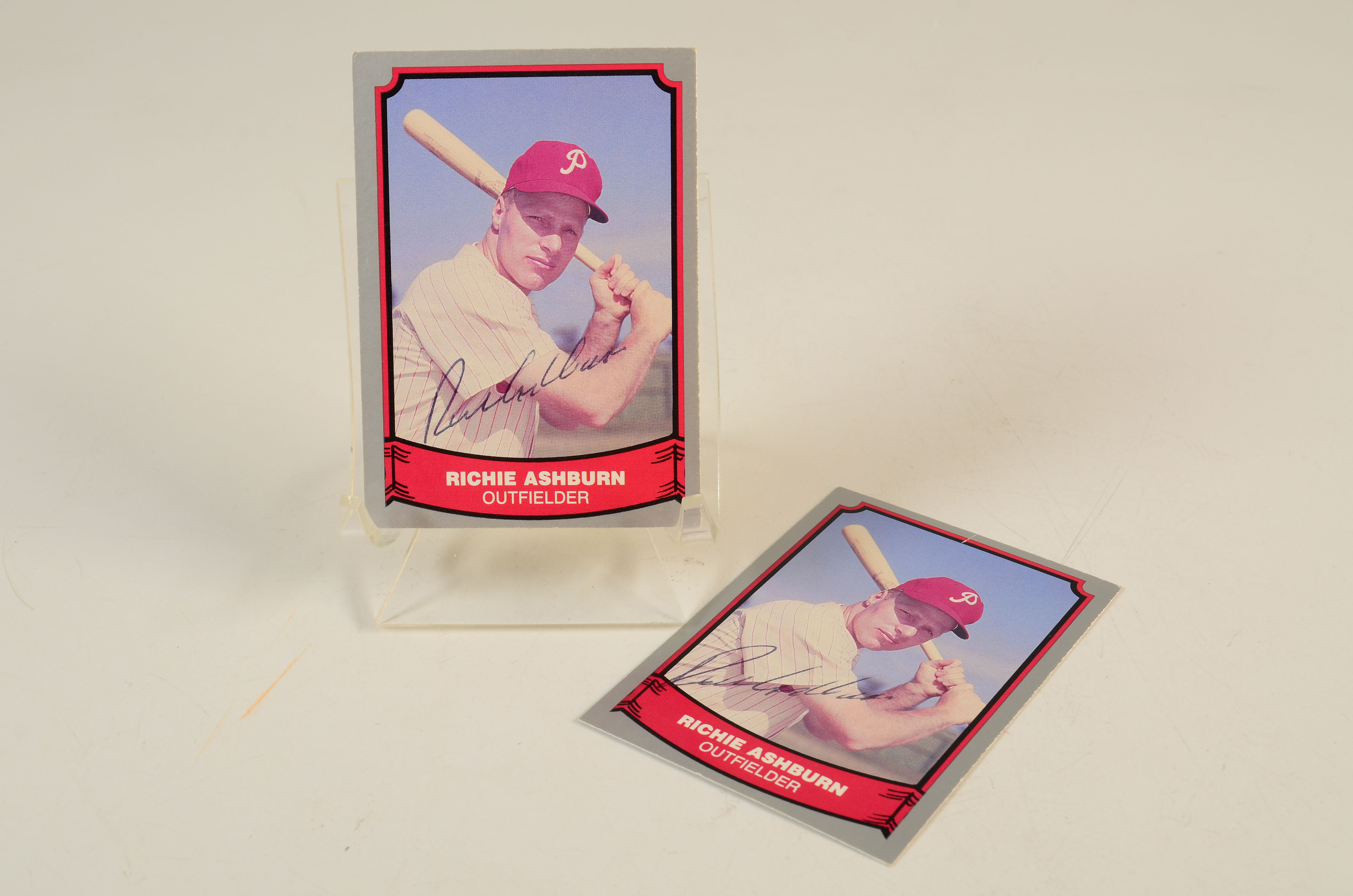 Seven Signed Hall Of Fame Player Baseball Cards