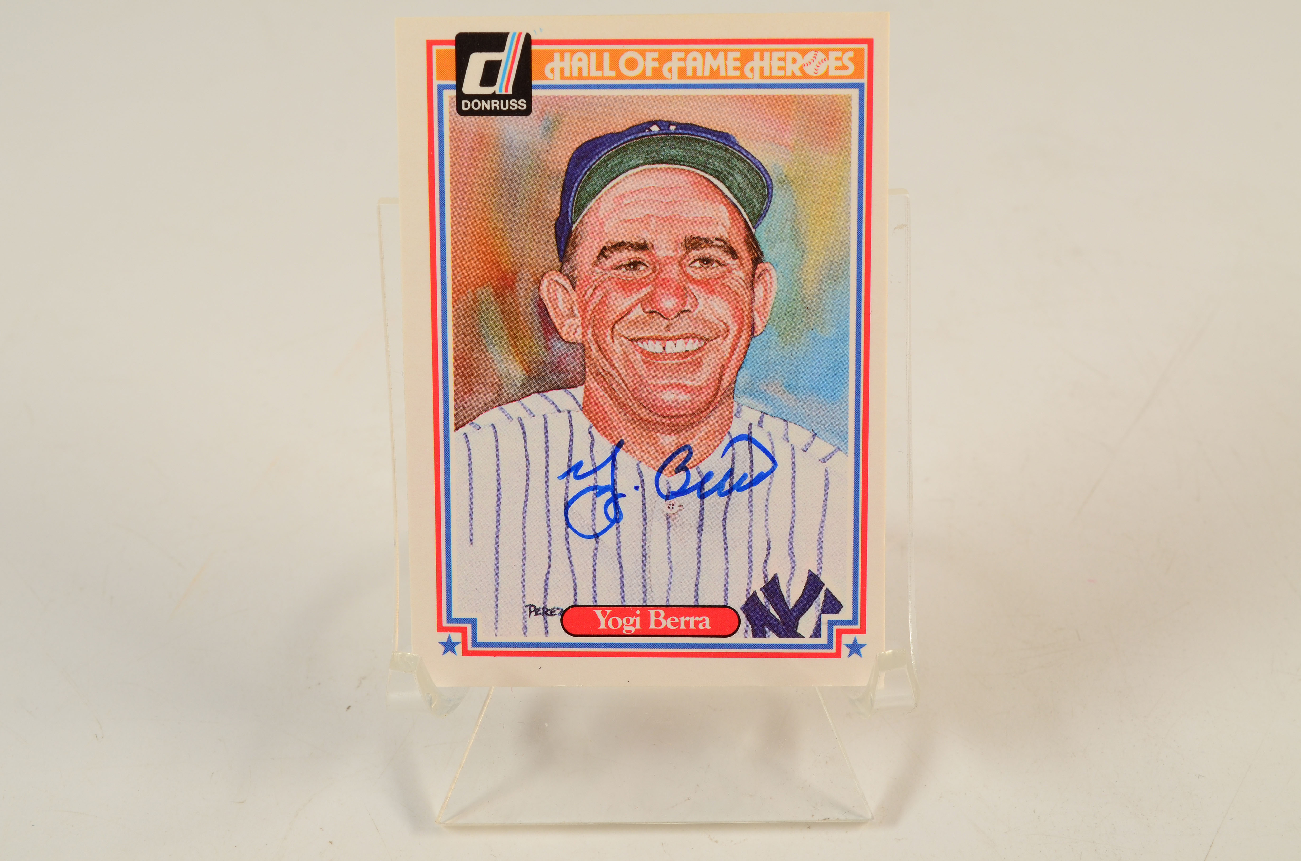 Berra, Houk, Winfield, and Blanchard Signed Cards