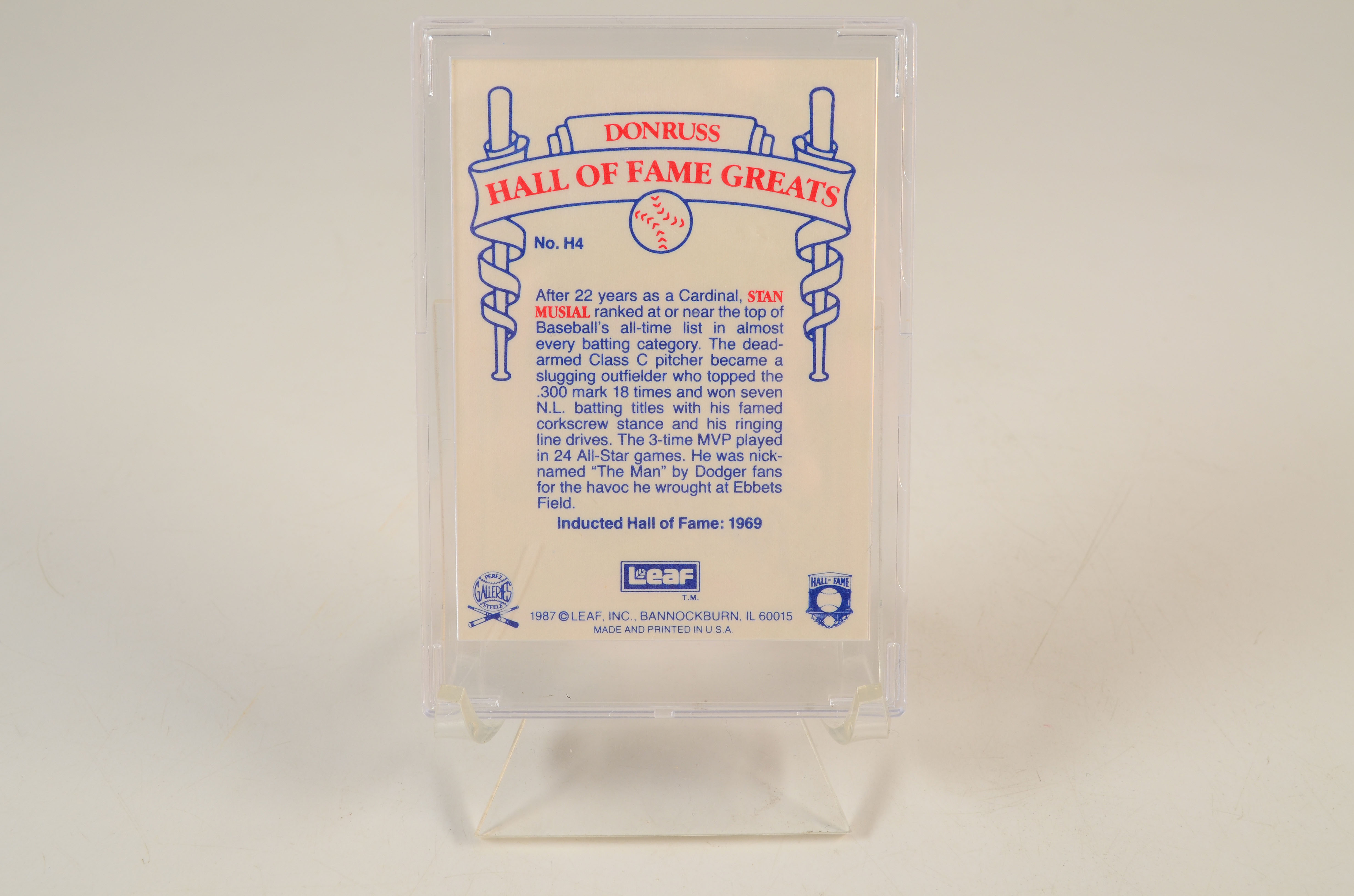 Stan Musial St. Louis Cardinals Signed Baseball Card