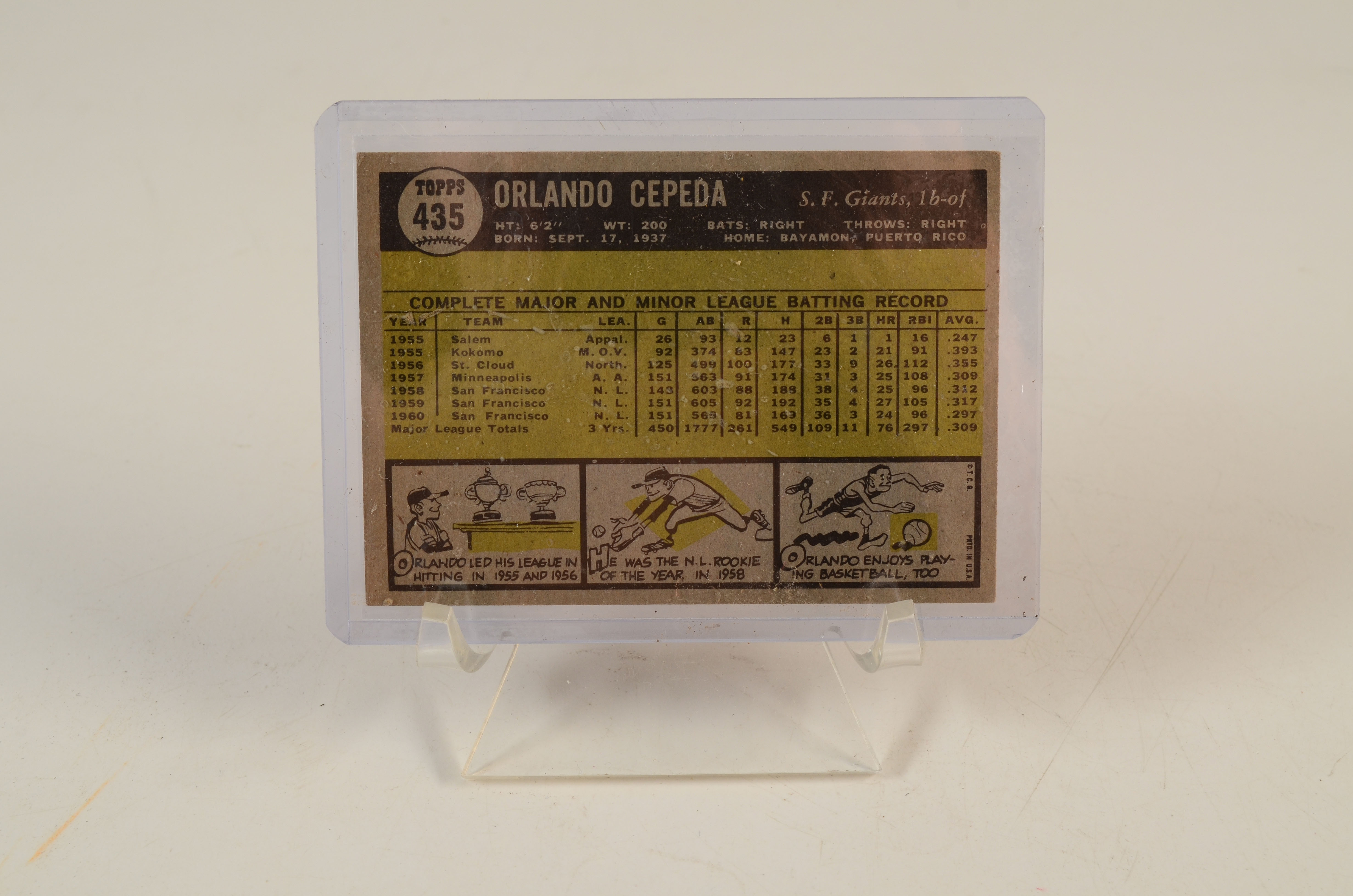 Five 1961 Topps Hall Of Fame Player Baseball Cards