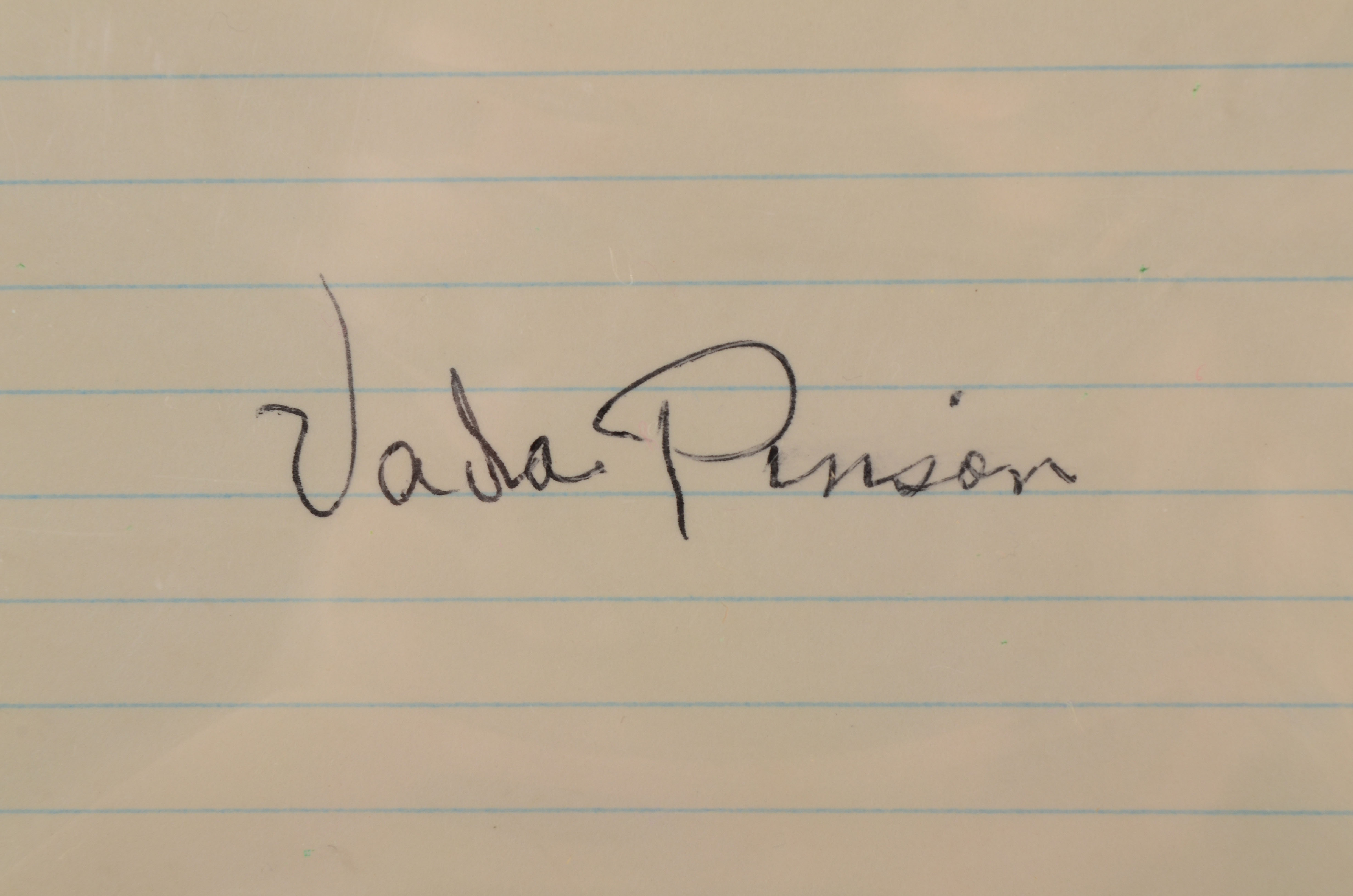 Vada Pinson Signed Index Card PSA Slabbed