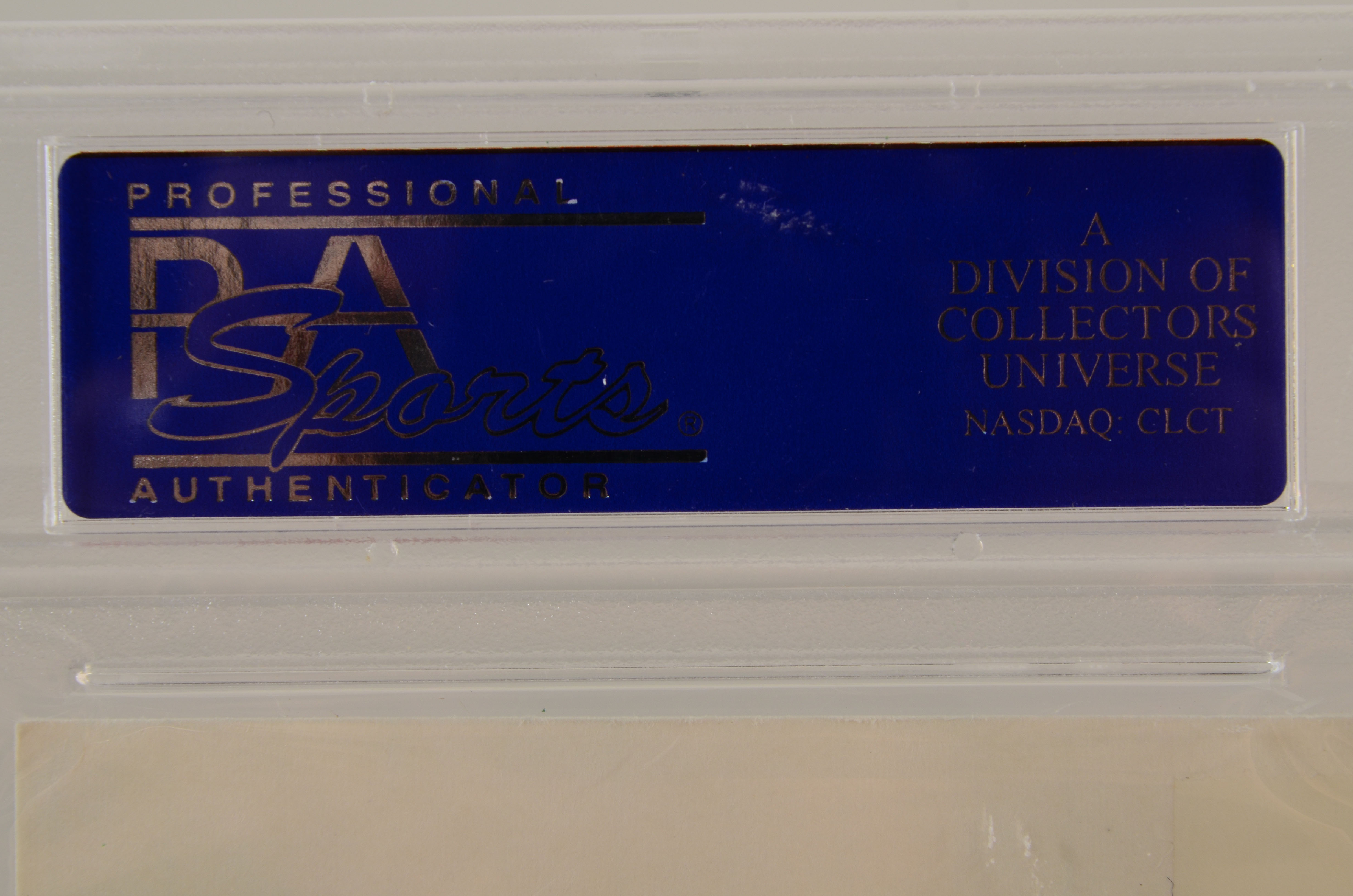 Vada Pinson Signed Index Card PSA Slabbed