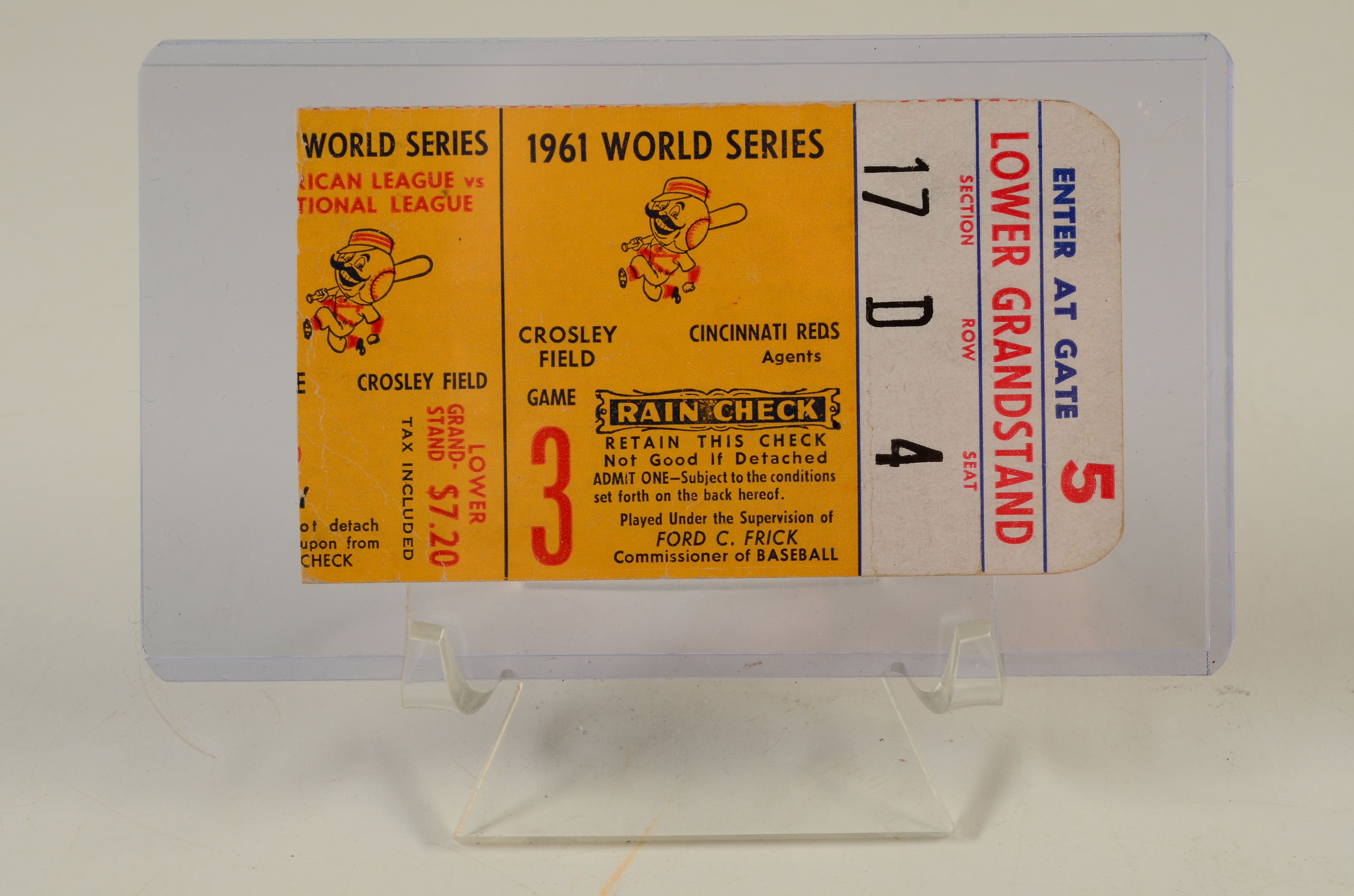 1961 and 1972 World Series Baseball Ticket Stubs