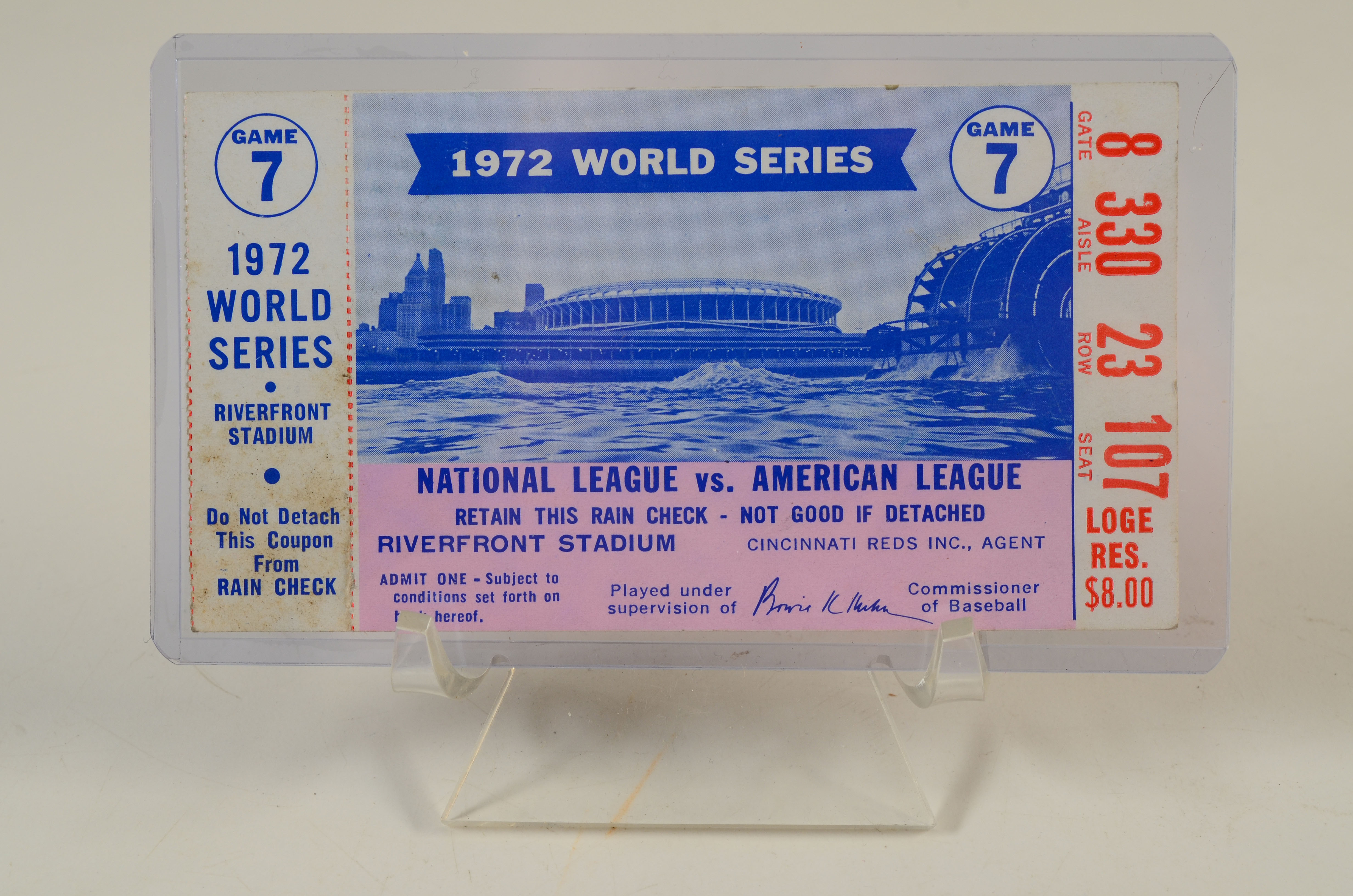 1961 and 1972 World Series Baseball Ticket Stubs