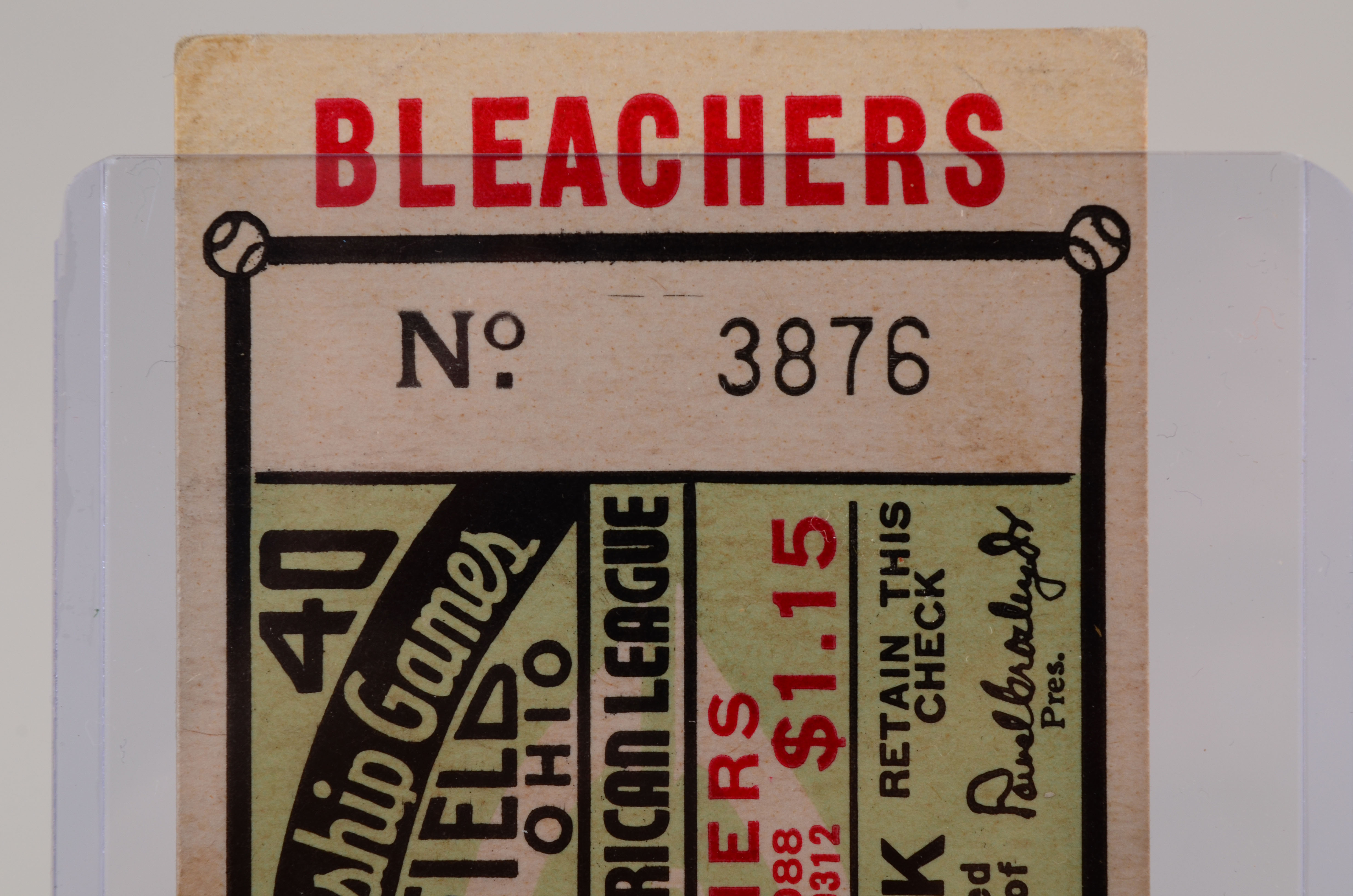 1940 Cincinnati Reds Vs. Detroit Tigers World Series Ticket