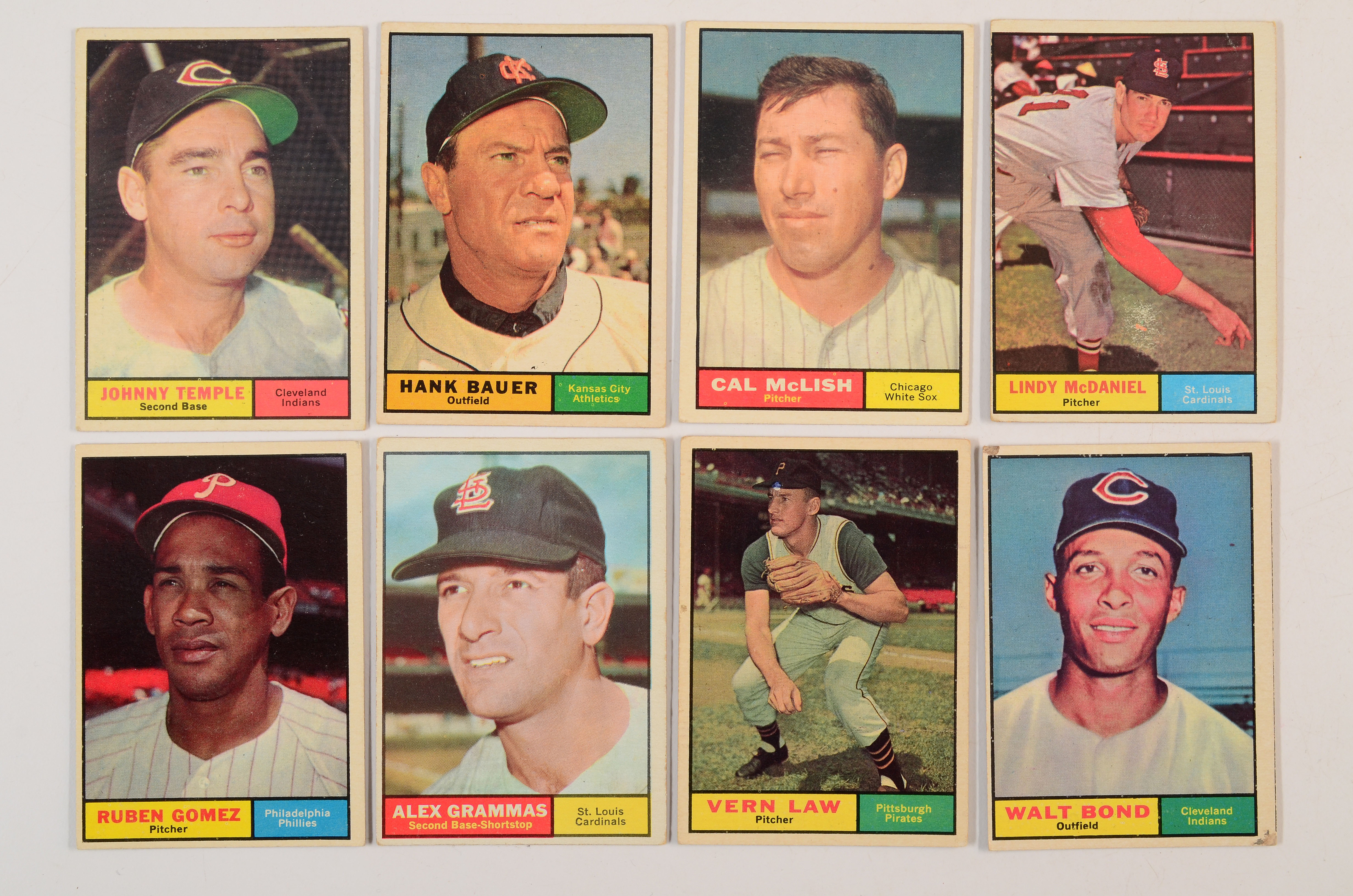Thirty-Six 1961 Topps Baseball Cards