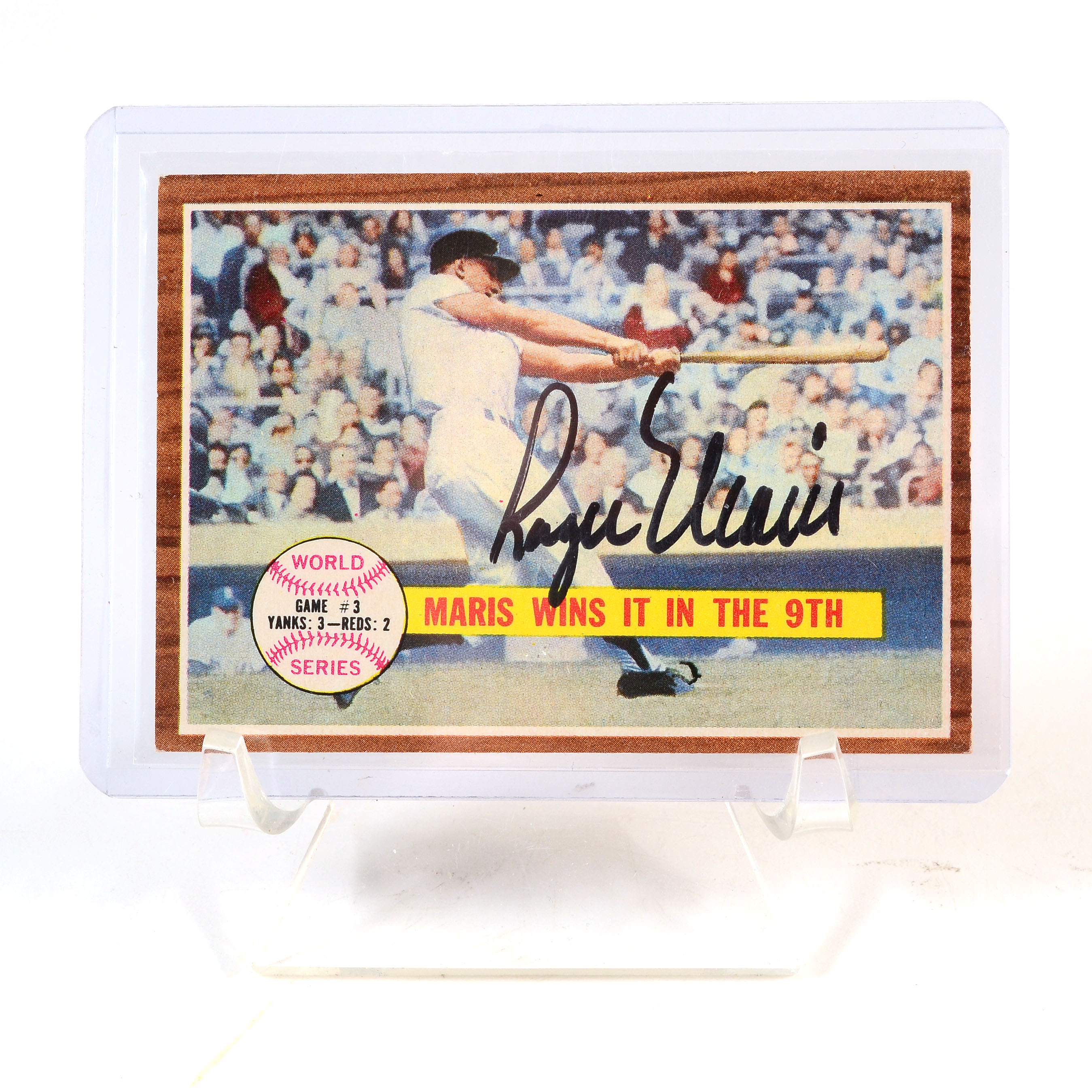 1962 Roger Maris New York Yankees Signed Topps Baseball Card