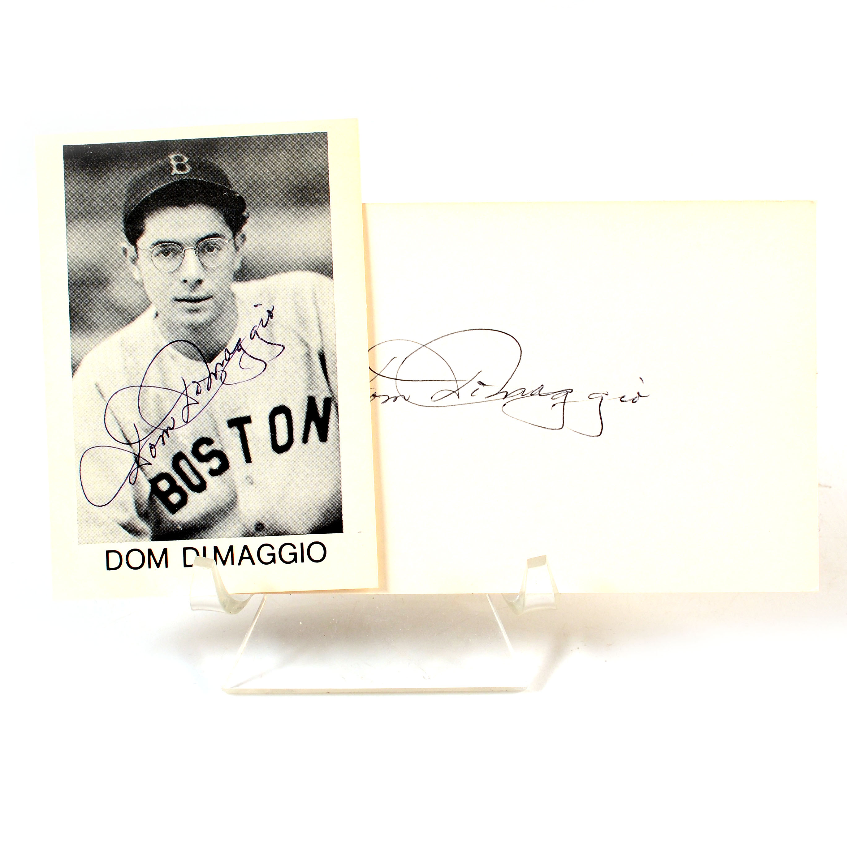 Dom DiMaggio Signed Cut and Card