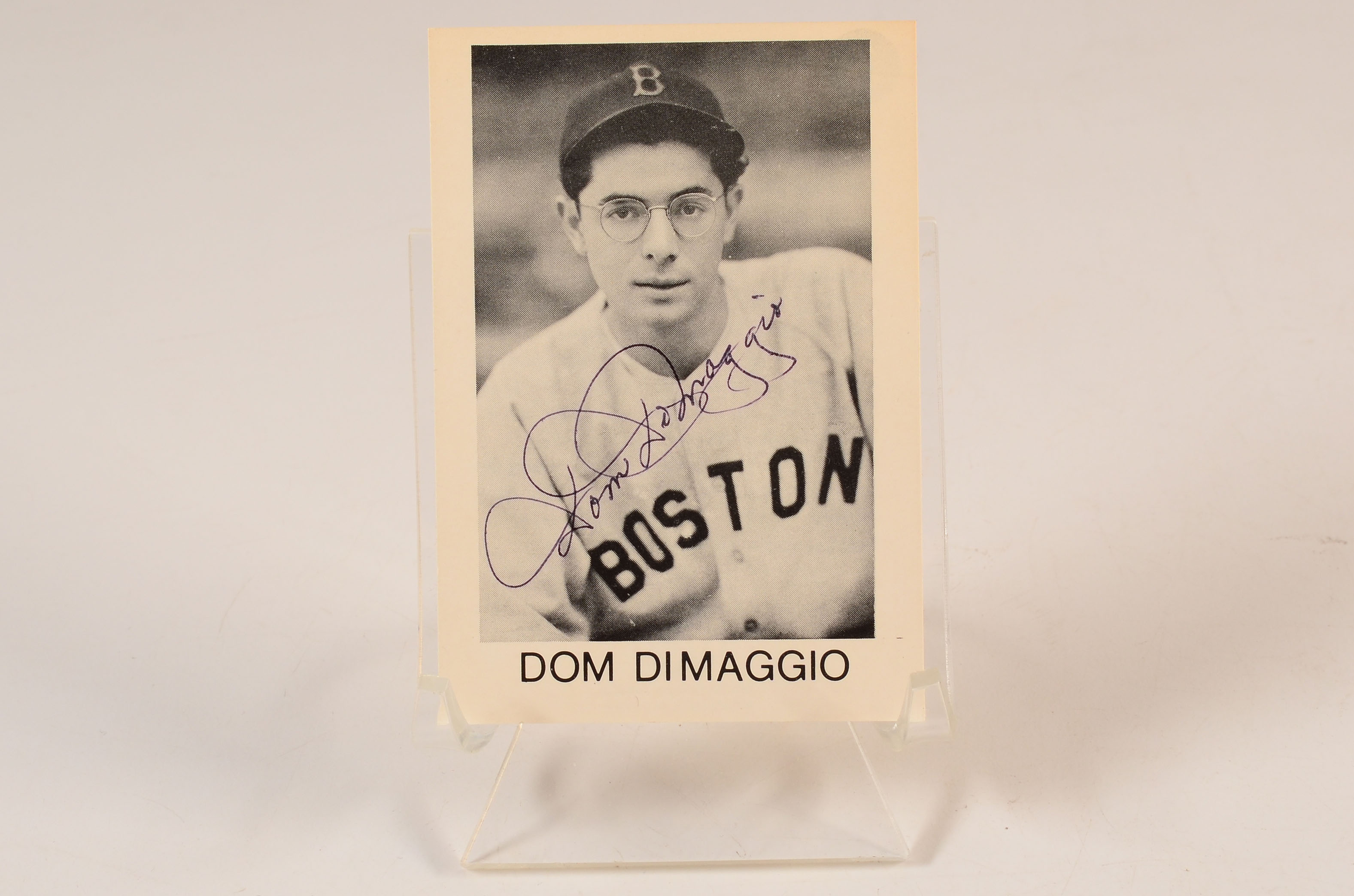 Dom DiMaggio Signed Cut and Card