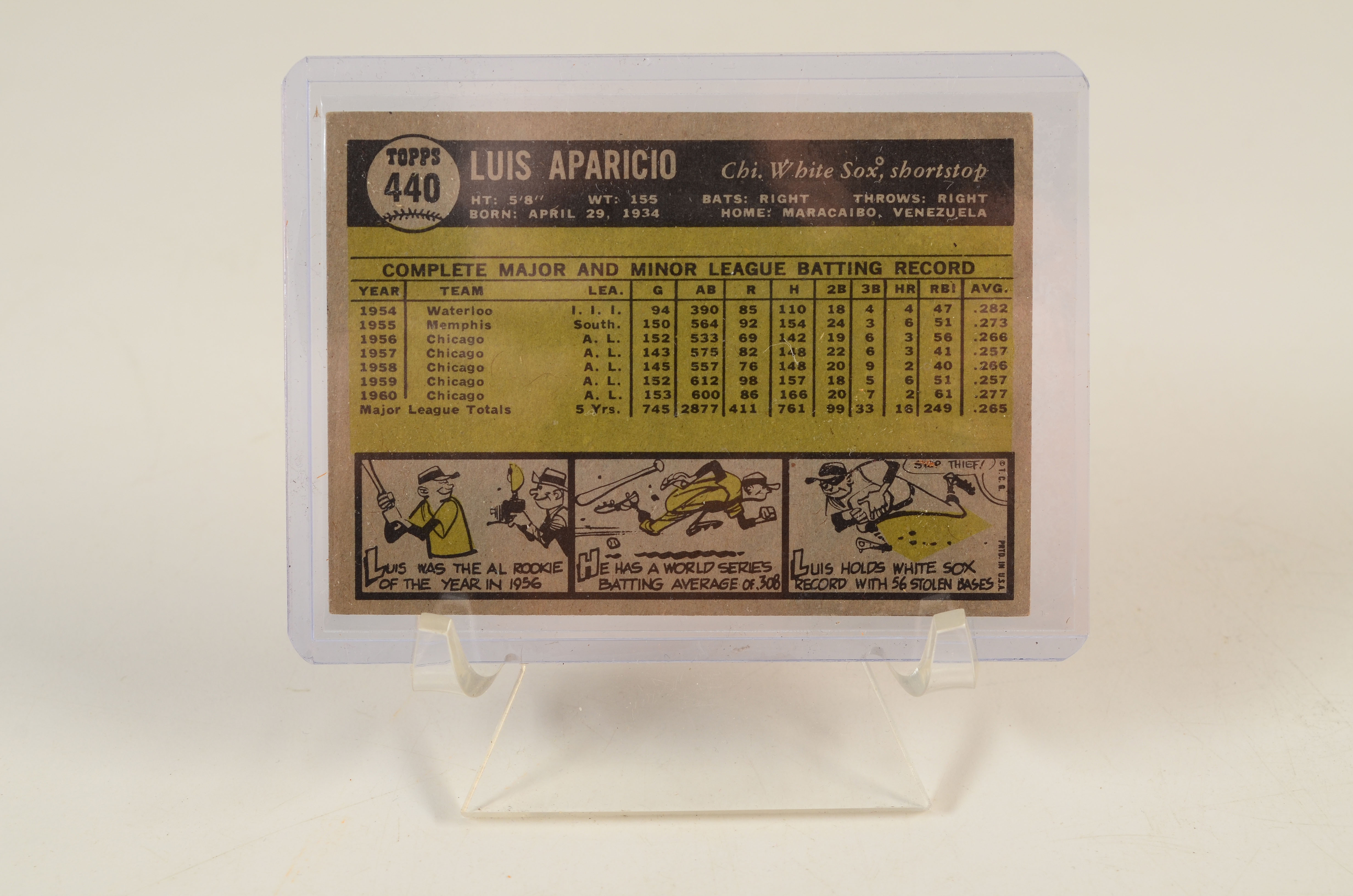 Four 1961 Topps Hall Of Fame Player Baseball Cards