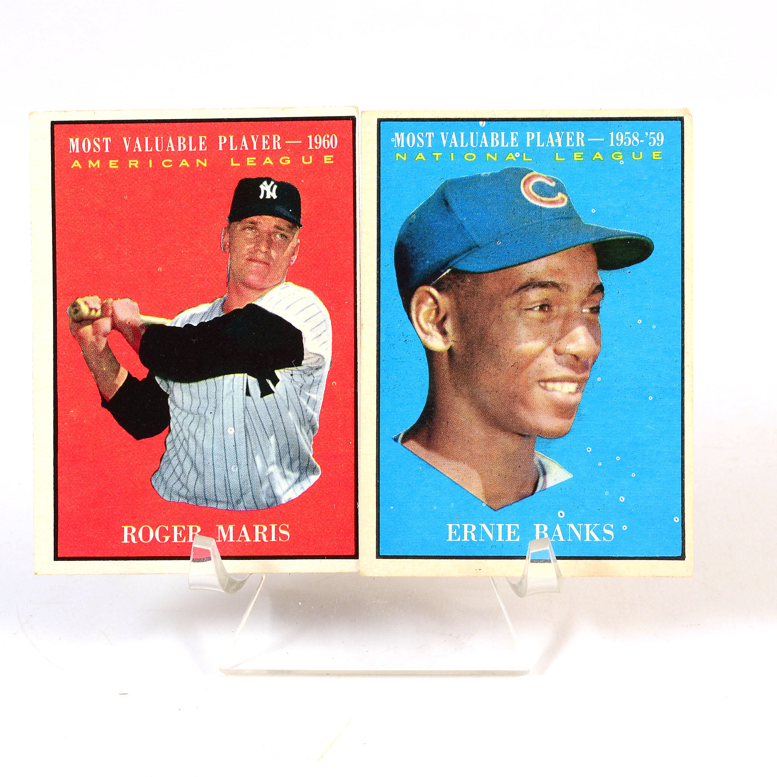 1961 Banks and Maris "MVP" Topps Baseball Cards
