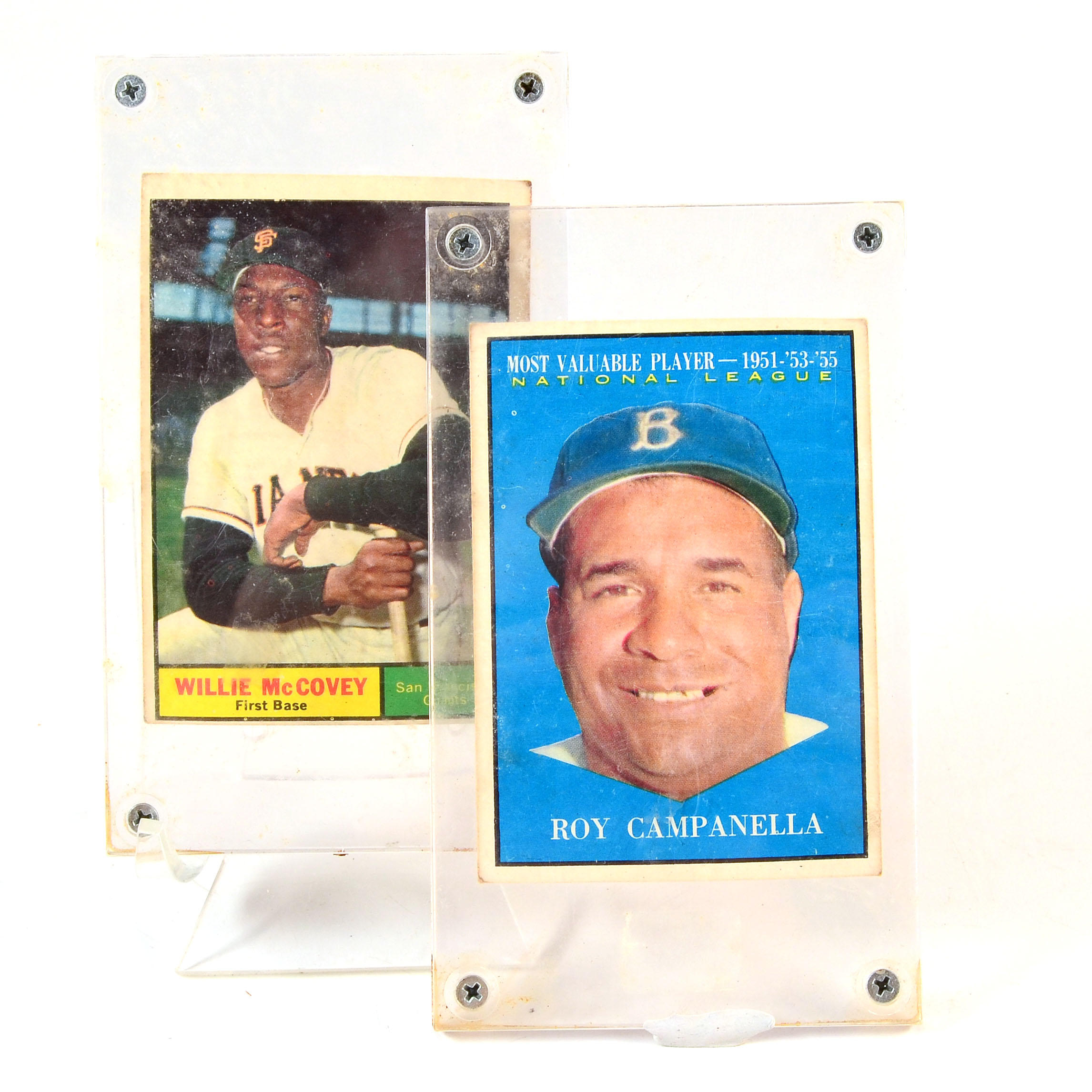 Campanella and McCovey Topps 1961 Baseball Cards