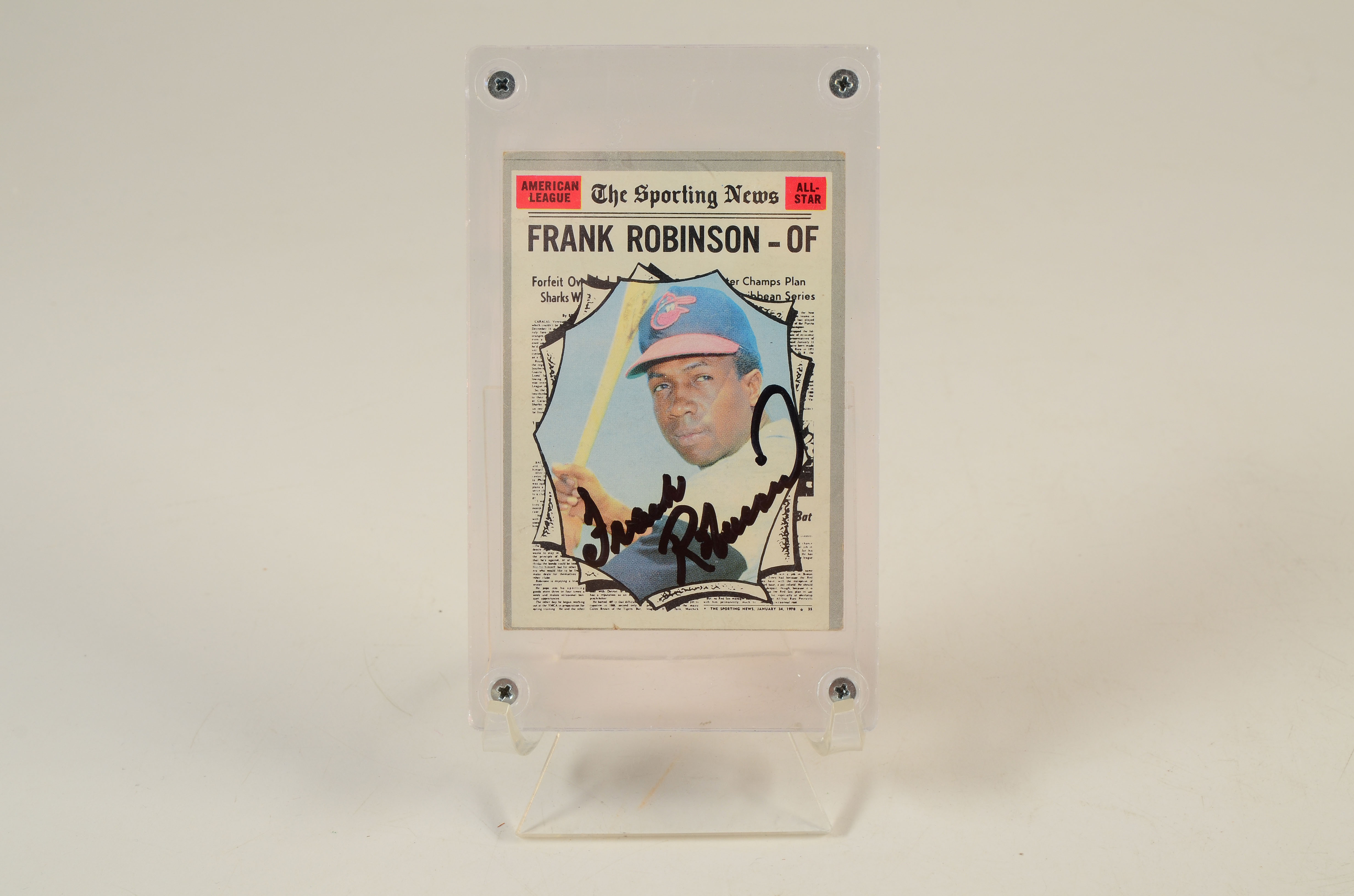 Rose and F. Robinson Autographed Baseball Cards