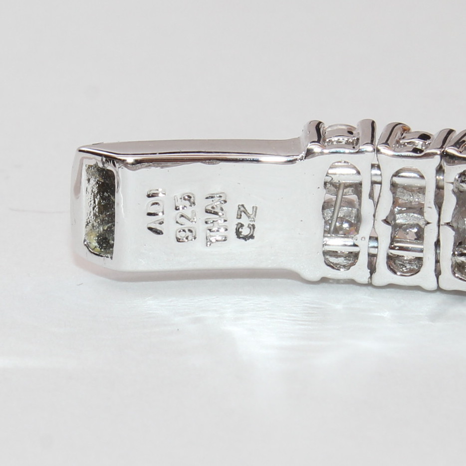 Victoria Wieck Sterling Silver Bracelet with Cubic Zirconia Double Row