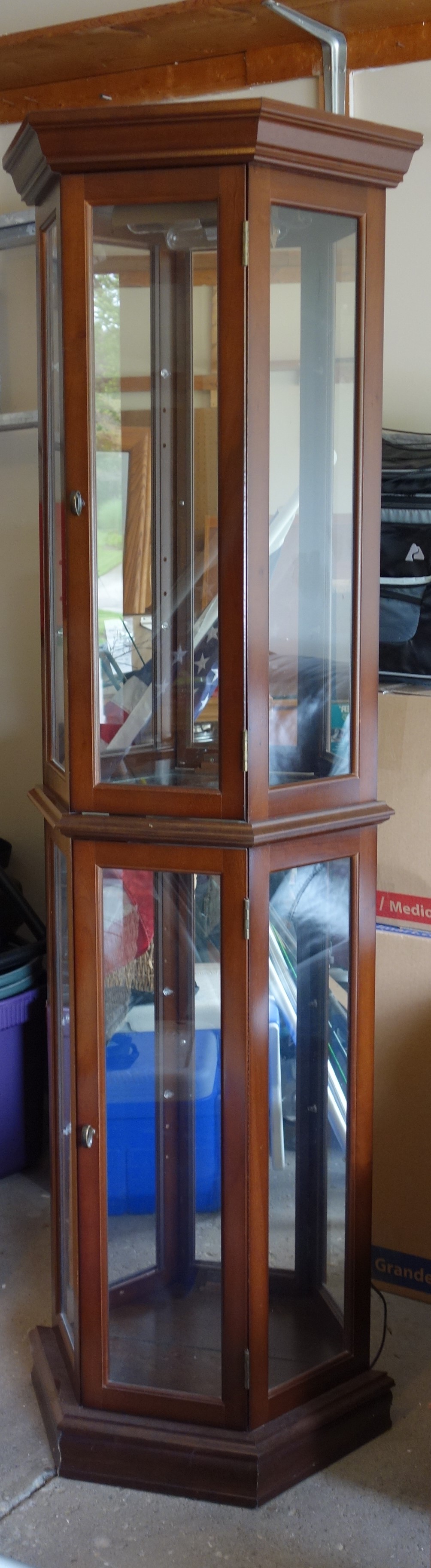 Lighted Corner Curio Cabinet