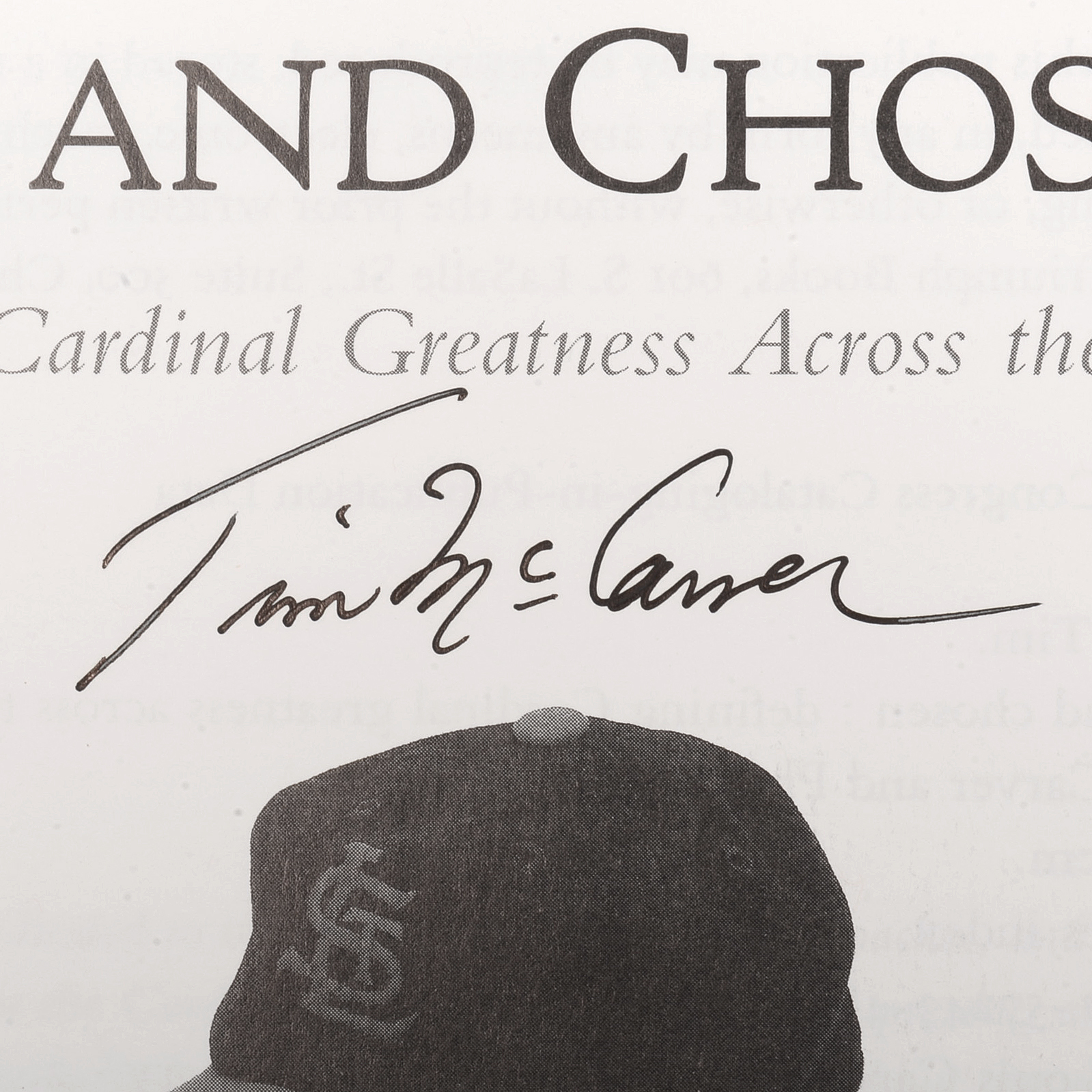 Tim McCarver Signed Book "Few and Chosen"